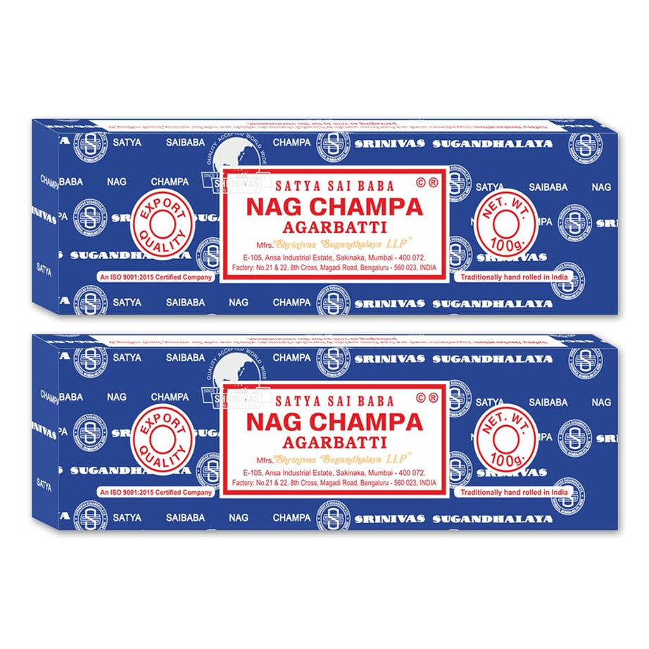 Satya Sai Baba Nag Champa Incense Sticks, 100-gram (Pack of 2)