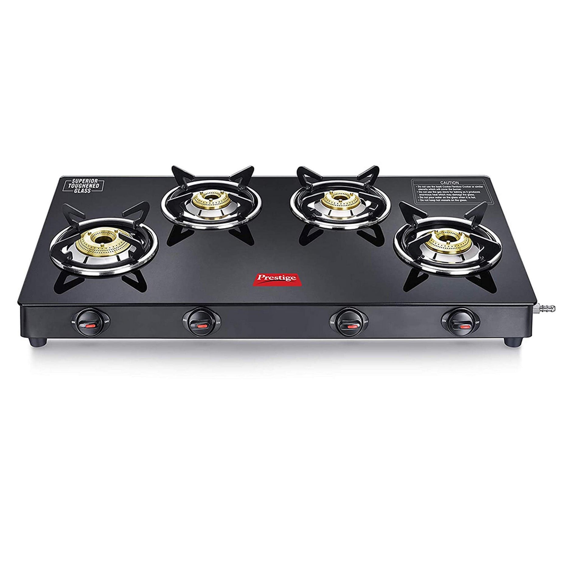 Prestige Marvel Plus Gas Stove GTM 04 - Black, Manual, 4 Burner