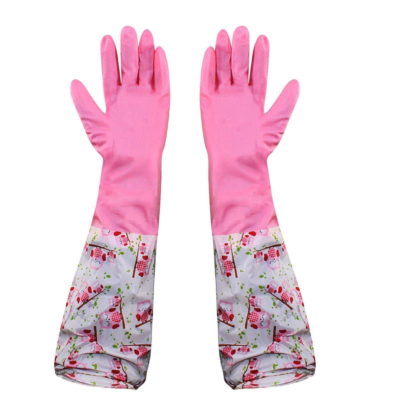 HOKIPO Reusable Free Size Hand Gloves for Kitchen, Long Elbow Length - 1 Pair