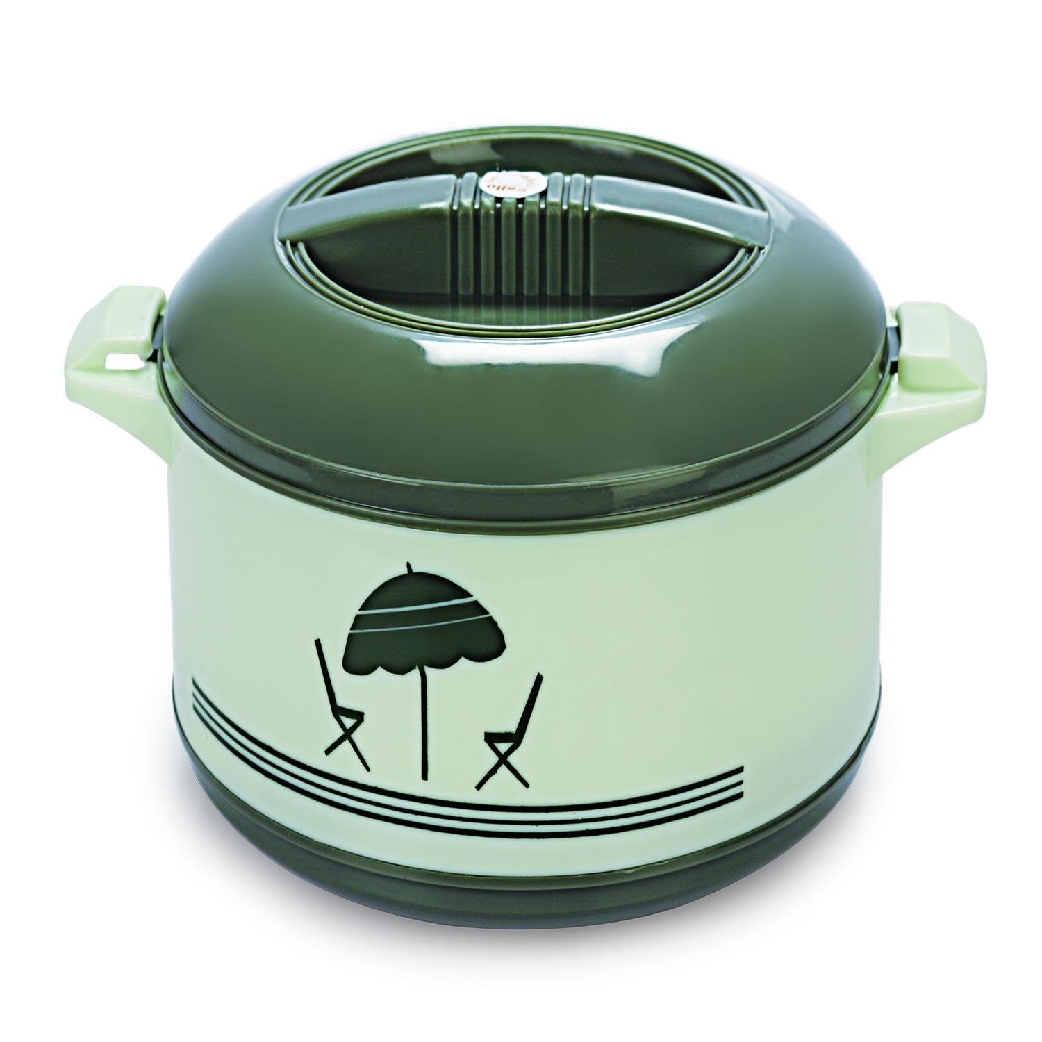 Cello Chef Stainless Steel 2500 Ml Insulated Food Server Casserole (Green)