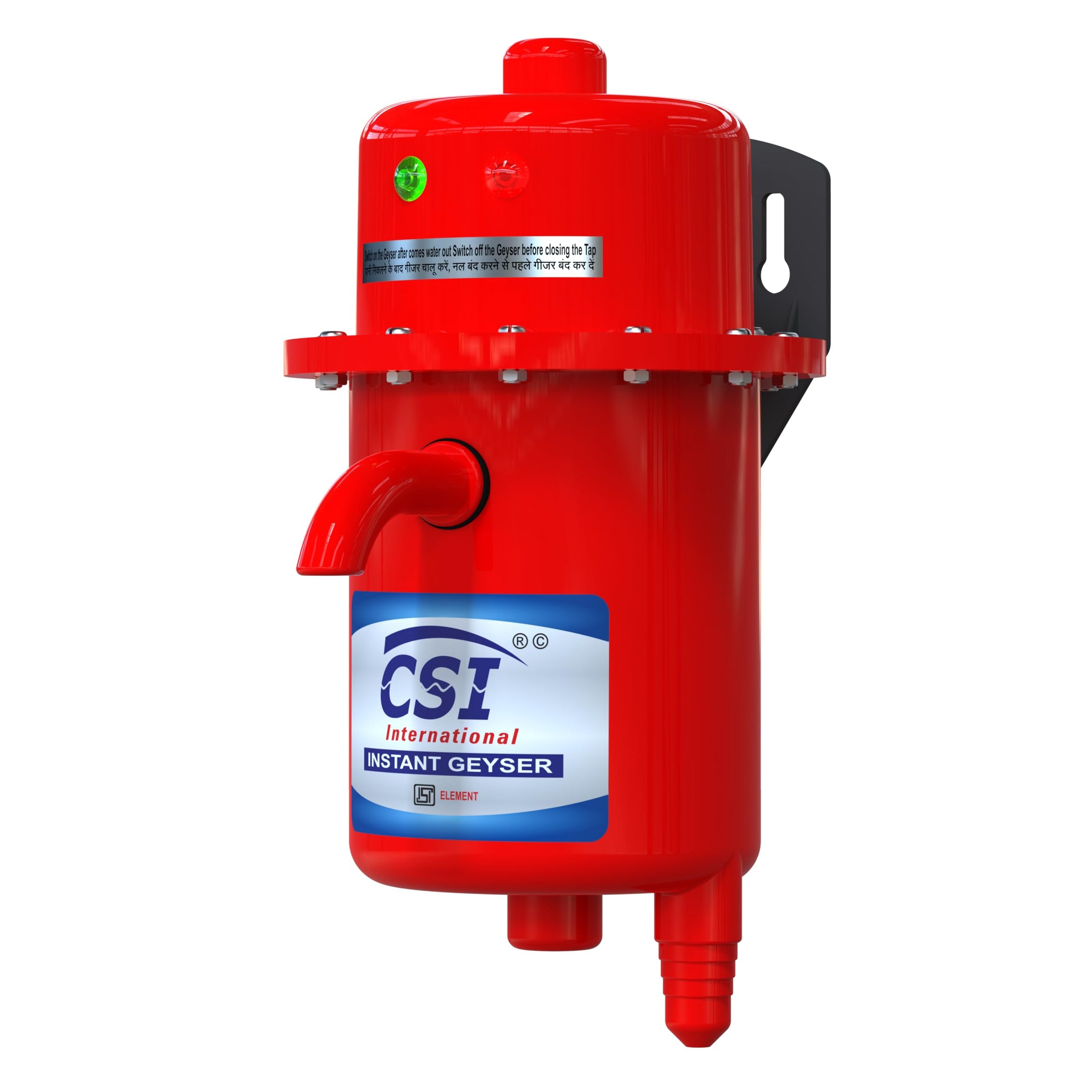 CSI INTERNATIONAL Instant Water Geyser, 1 L Portable Water Heater, Made Of First Class Abs Plastic 3Kw, Auto Cut Off Feature with 1 Year Manufacturer Warranty (Red)