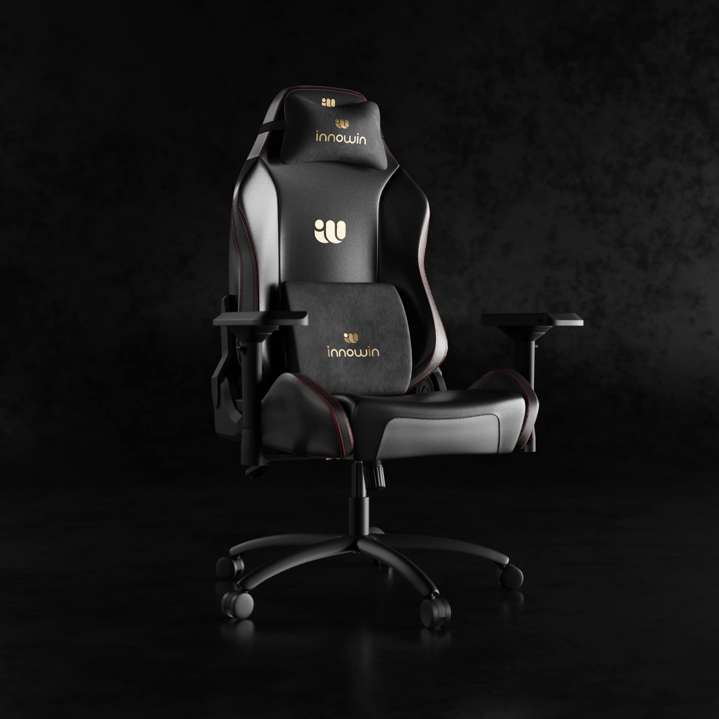 INNOWIN Blaze Ultimate Ergonomic Multi-Functional Gaming Chair with 4D Adjustable Arms and 180° Tilt Butterfly Mechanism with PU Leather Headrest & Lumbar Support (Black and Gold)