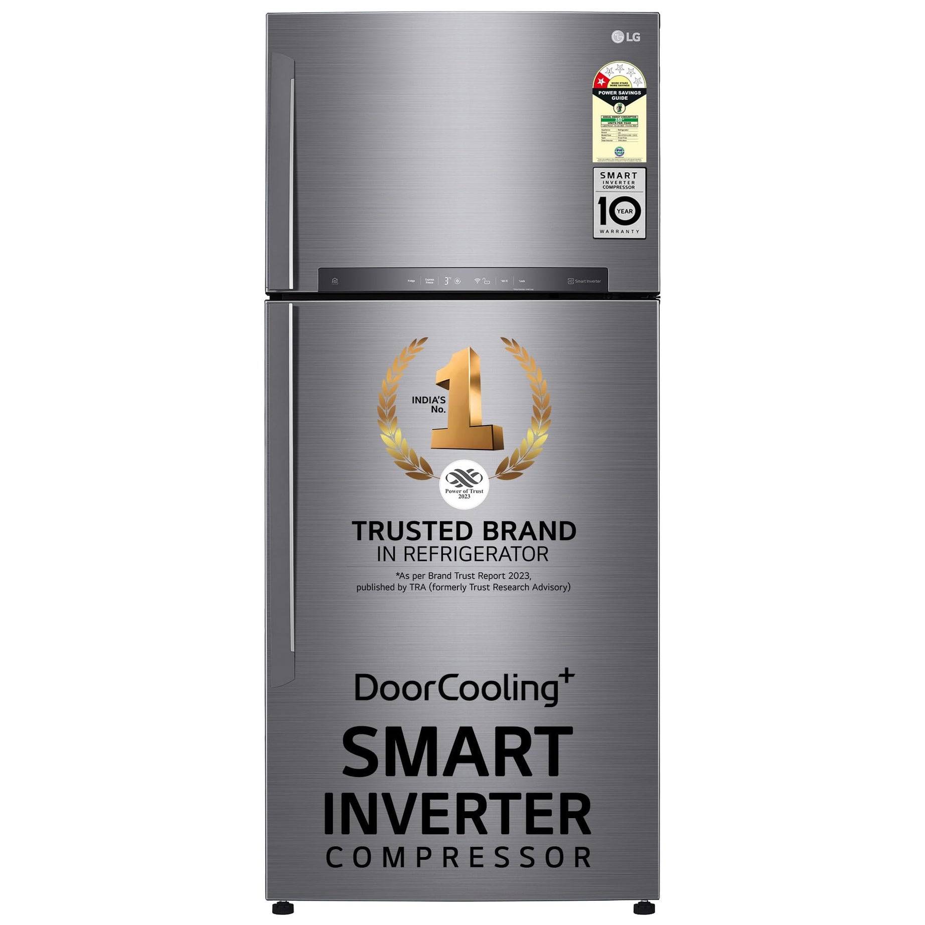 LG 506 L 1 Star Frost Free Inverter Wi-Fi Double Door Refrigerator (2023 Model, GN-H702HLHM, Platinum Silver3, With Hygiene Fresh+ & Door Cooling+)