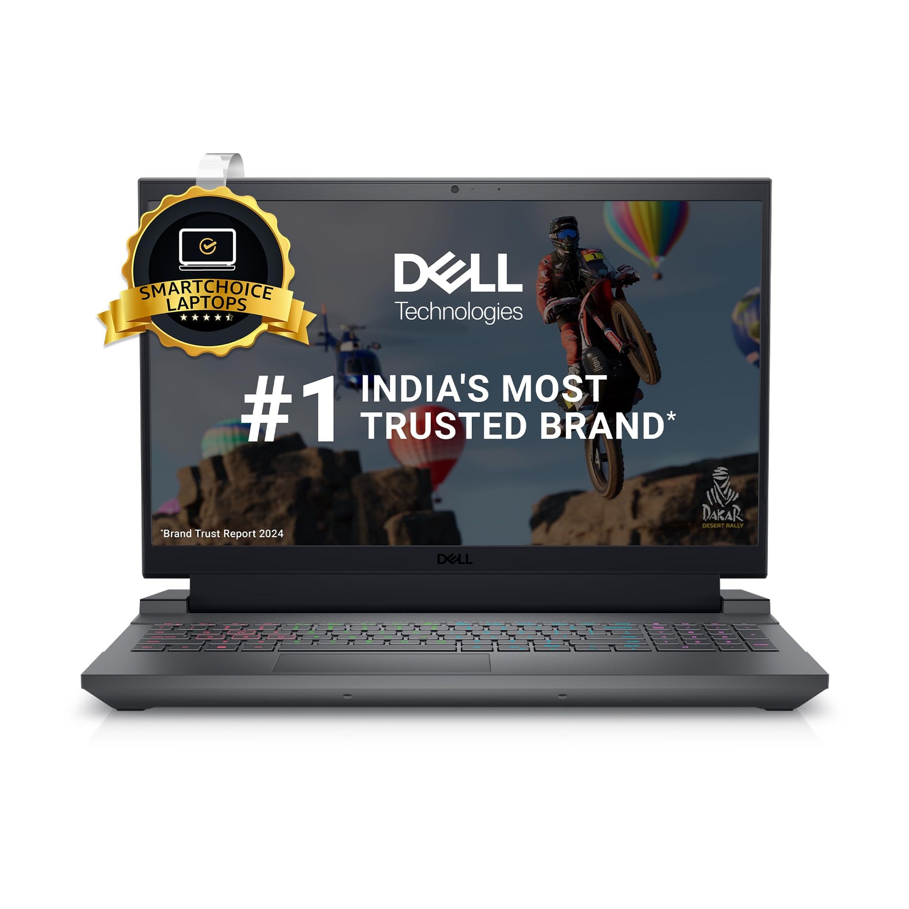 Dell {Smartchoice} G15-5530 Core i5-13450HX| NVIDIA RTX 3050, 6GB (16GB RAM|1TB SSD, FHD|Window 11|MS Office' 21|15.6" (39.62cm)|Dark Shadow Grey|2.65Kg|Gaming Laptop