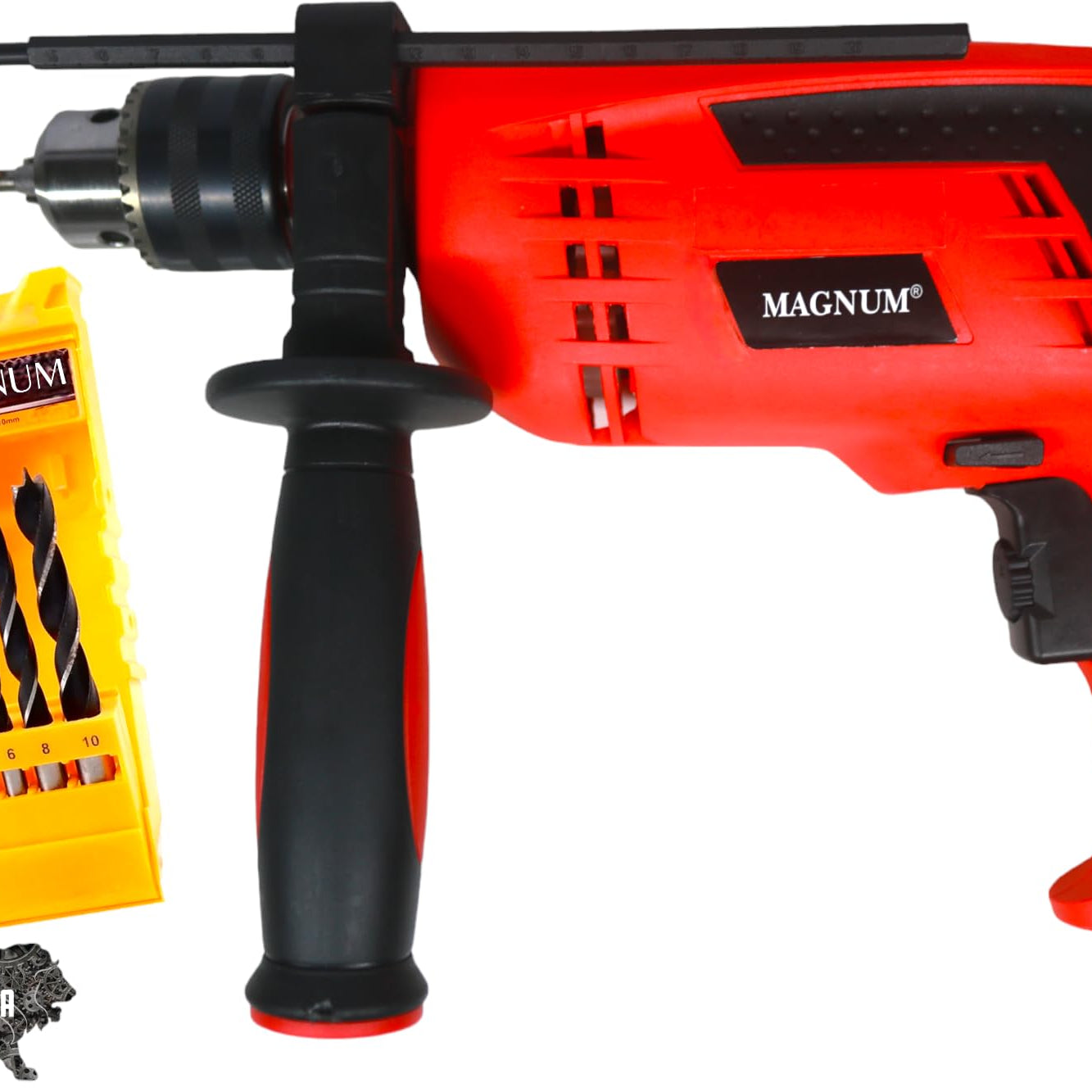 MAGNUM MID-13RE Forward/Reverse 13mm with 5 Bits Pistol Grip Impact Drill (13 mm Chuck Size) (MG-MID-13RE -5 BITS)