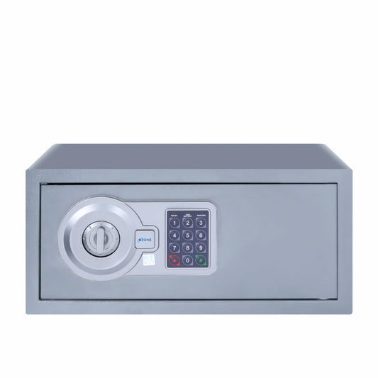 Ozone Safe Locker for Home | 26.4 Litres | Ozone Digital Lock | Ozone Locker Safe For Home | Safety Locker For Home | User PIN Code Access & Key | Agate Laptop - Grey | Tijori Locker | (Grey)