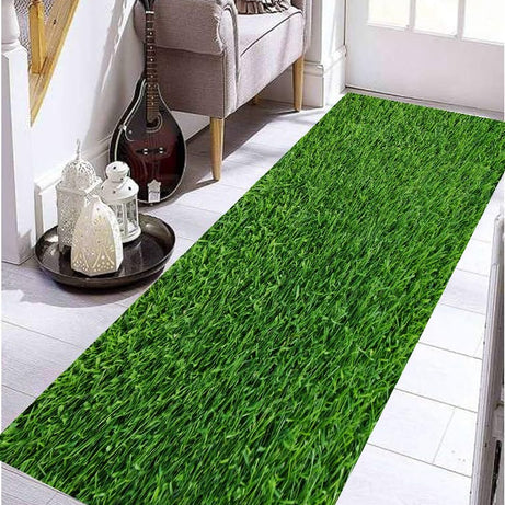 TRENDYRABBIT Trendy Rabbit (1.5X2 FT) 20 MM Density Natural Green Artificial Grass Mat/Carpet/Rug/Doormat for Lawn/Outdoor/Indoor/Balcony/Terrace/Main Door Entrance-TR-185