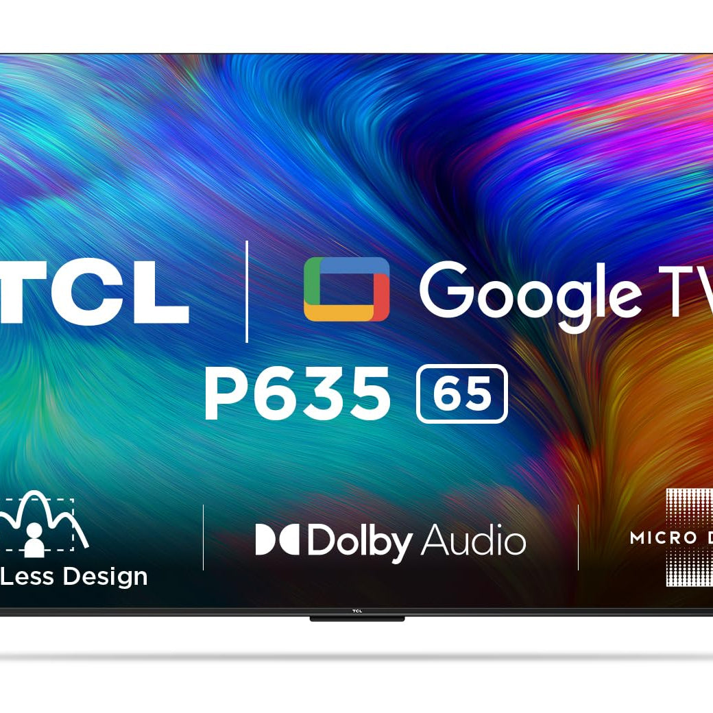 TCL 164 cm (65 inches) Bezel-Less Series 4K Ultra HD Smart LED Google TV 65P635 (Black)