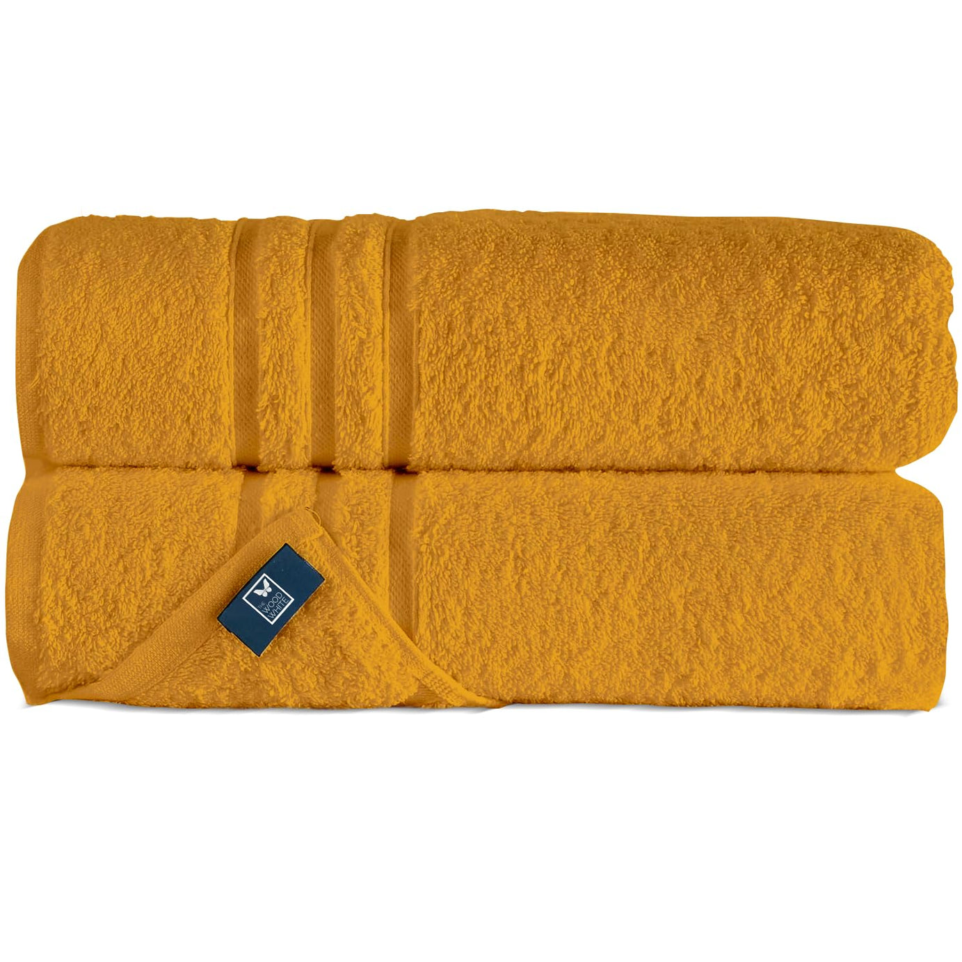 THE WOOD WHITE 100% Pure Cotton Bath Towel set of 2. 71 cm x 148 cm Large Size Super Soft & Highly Absorbent Towels. Premium Towel for Men & Women. Quick Drying. Brown.