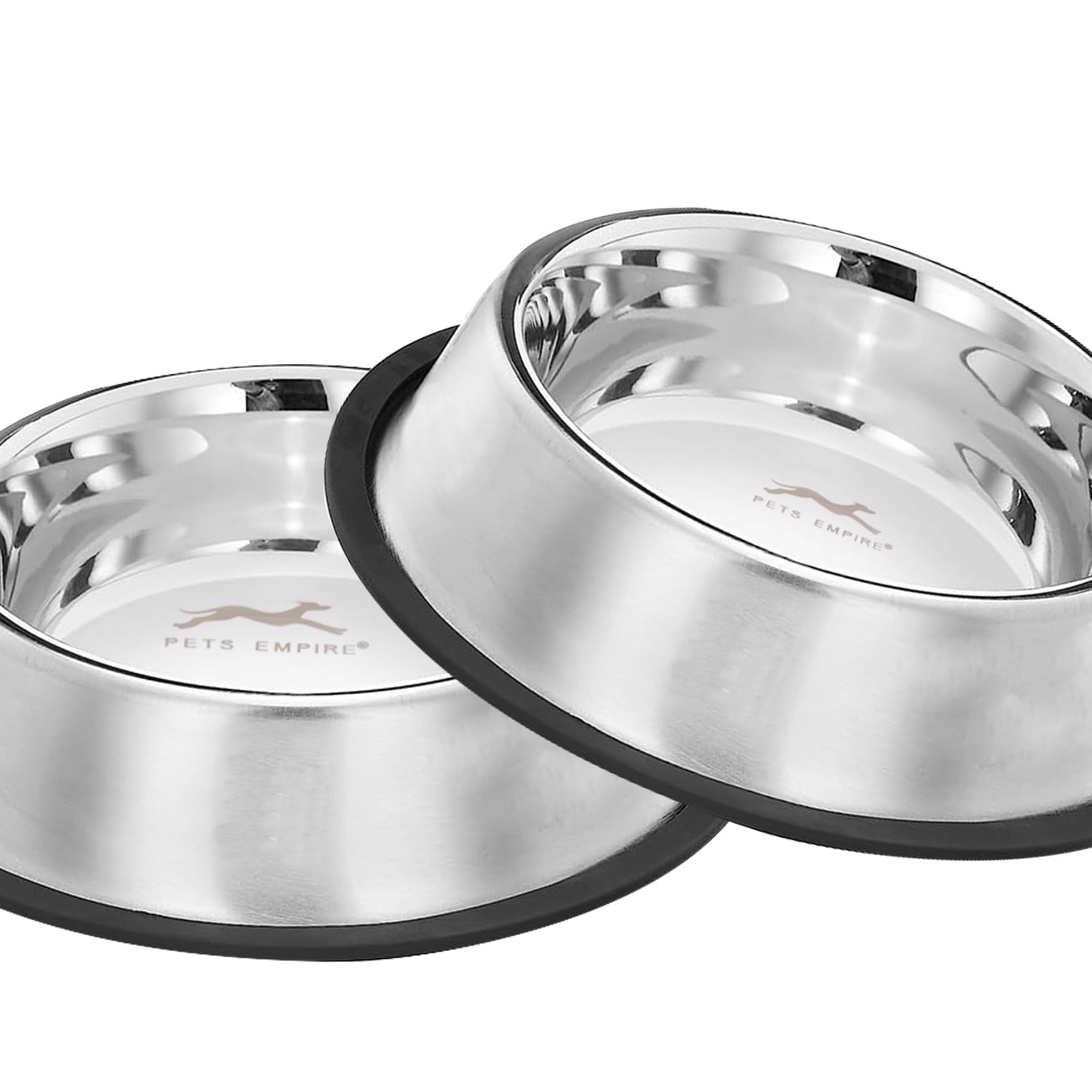 Pets Empire Stainless Steel Dog Bowl, Dog Food Bowl, Dog Feeding Bowl, Medium (Set of 2 x 700ml)