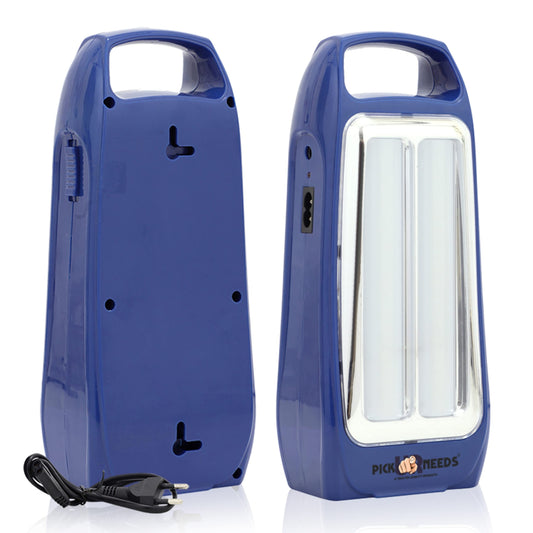 Pick Ur Needs Emergency Rechargeable Light for Home 2 Tube LED Lantern Lamp Home (Modern Blue)