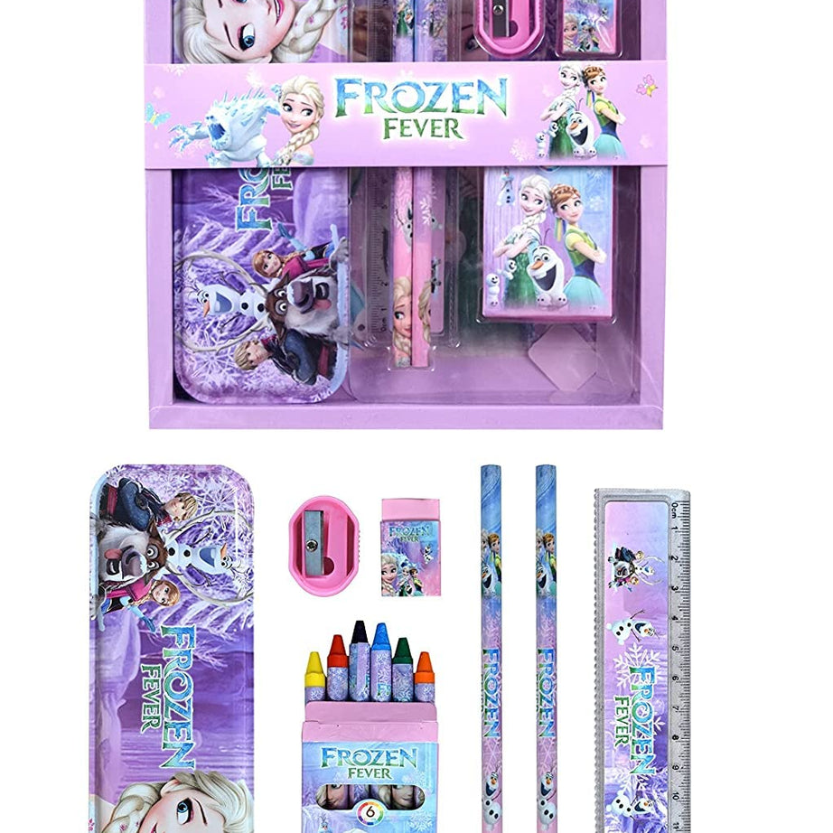 PRIME DEALS Frozen Stationary Kit For Girls Pencil Pen Book Eraser Sharpener - Birthday Gift, Kid, Multicolor