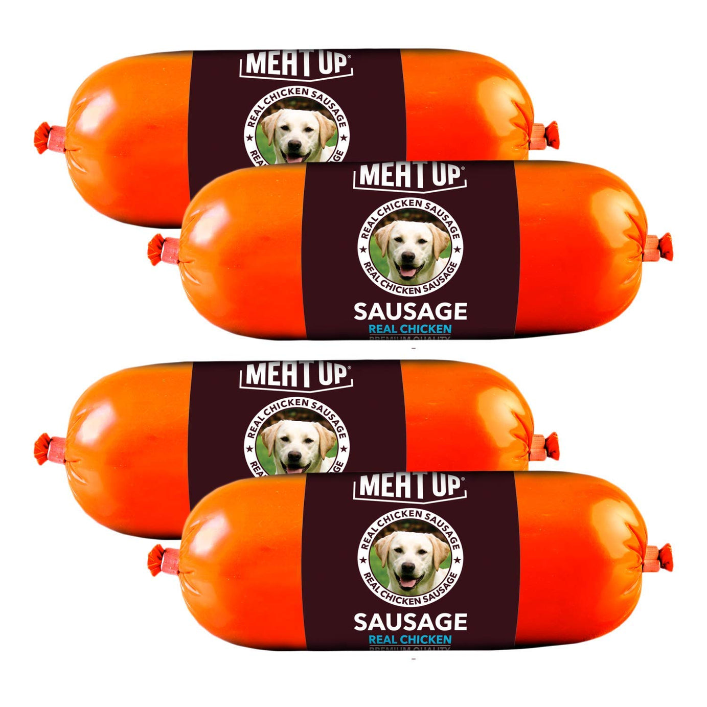 Meat Up Dog Treat Sausages, Chicken Flavour, 150g (Buy 1 Get 1 Free) Total 300g Pack