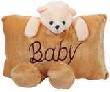 Richy Toys Babique Cute Baby Teddy Bear Pillow Stuffed Soft Plush Soft Toy Kids Birthday (Brown)