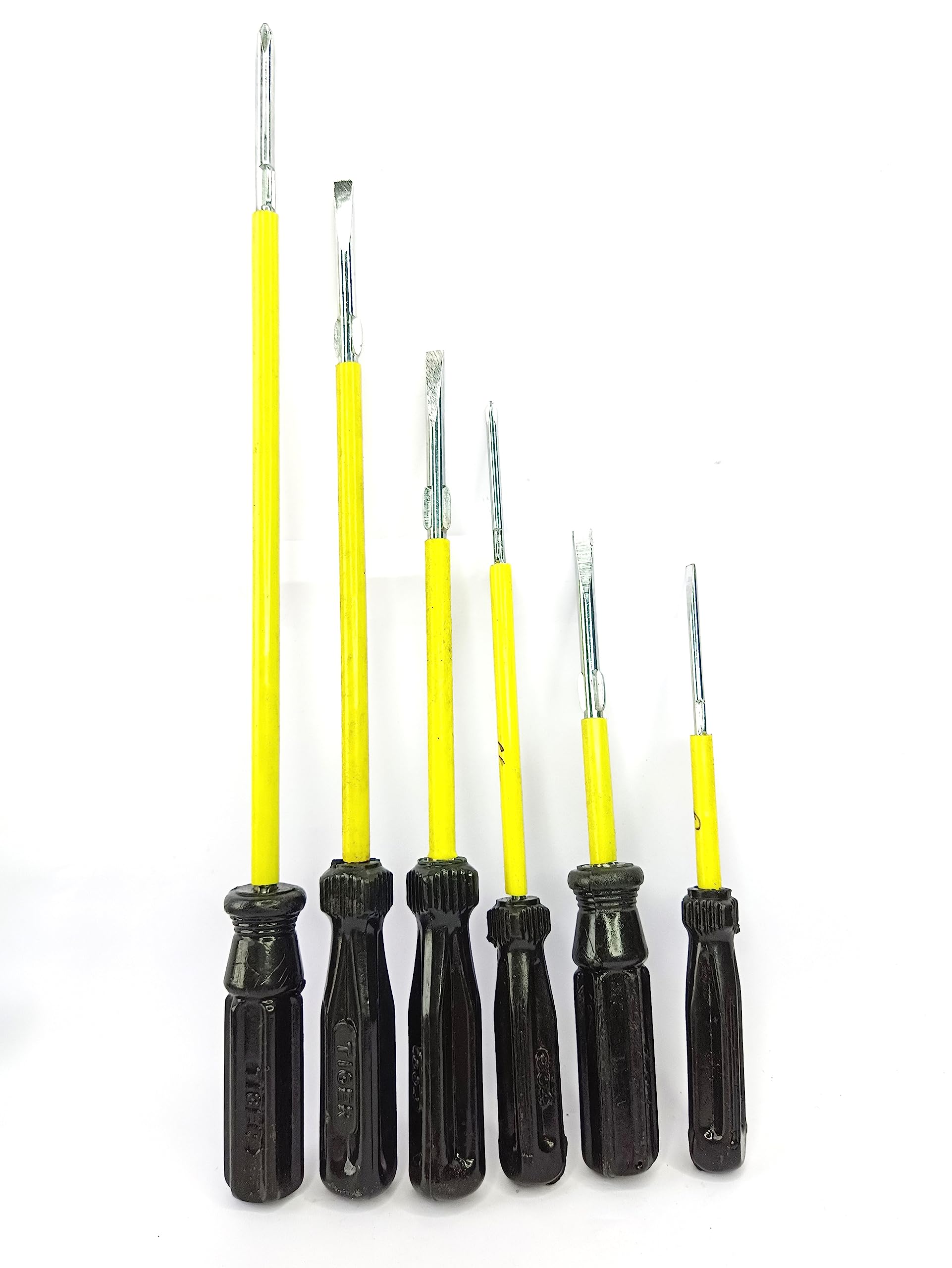 Magrido Screwdriver Set 6-Piece All-Purpose Flathead, Cushion Grip Comfort, Precision Machined Screwdrivers