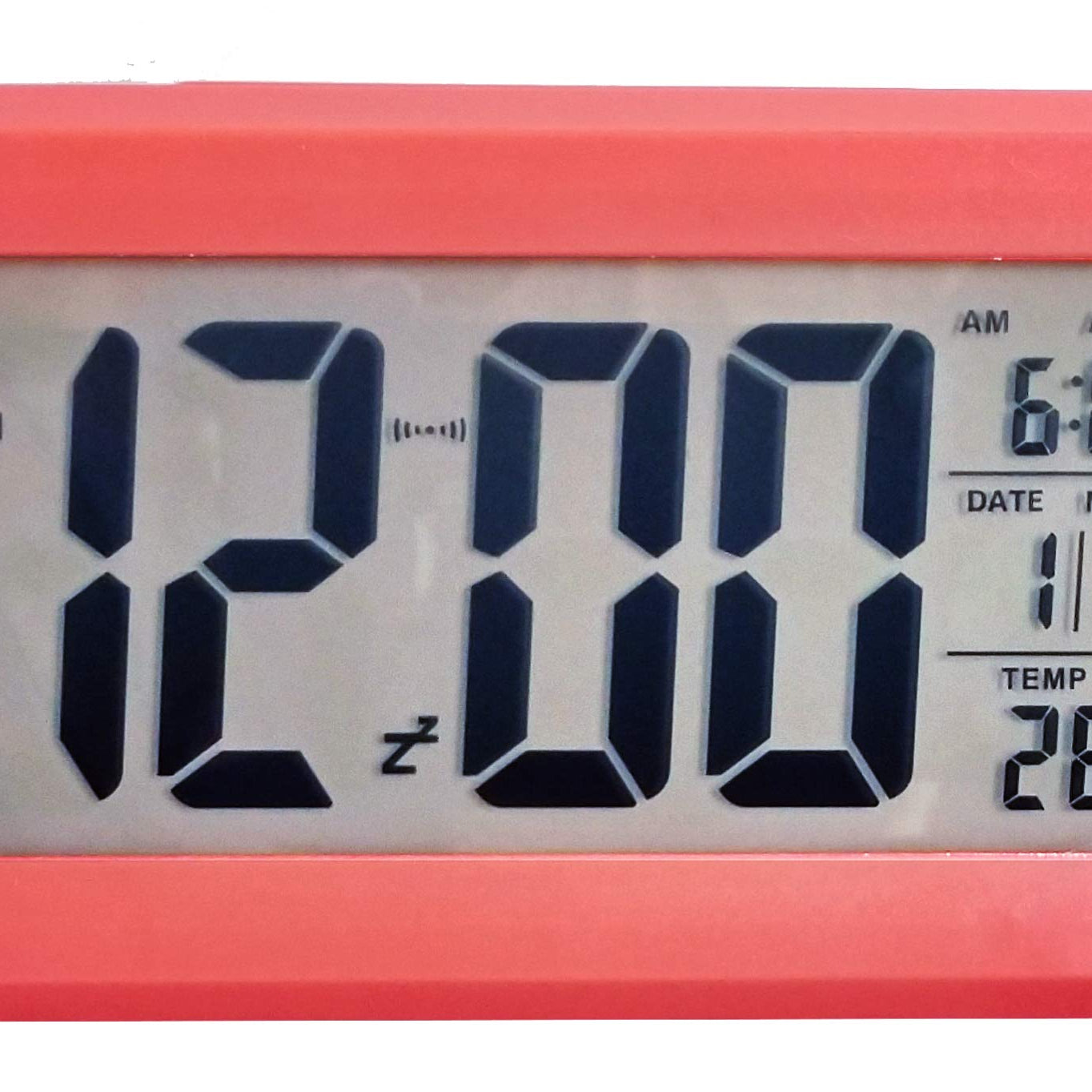 Ajanta Quartz Plastic Digital Alarm and Table clock, (13 x 8 x 4 cm, Red ODC 210)