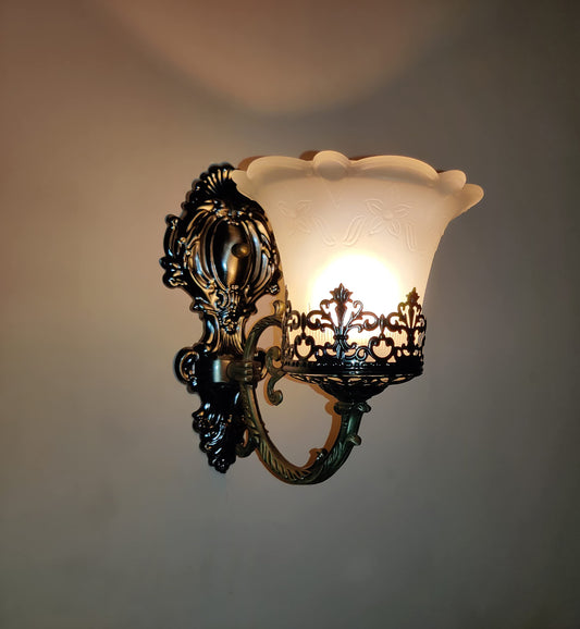 SINOMAN Black Antique Designer Imported Wall Light Wall lamp for Bedroom, Living Room,Kitchen, Bars, malls, Besides The Bed, Balcony Home Decoration (1109 (Single), Without Bulb)