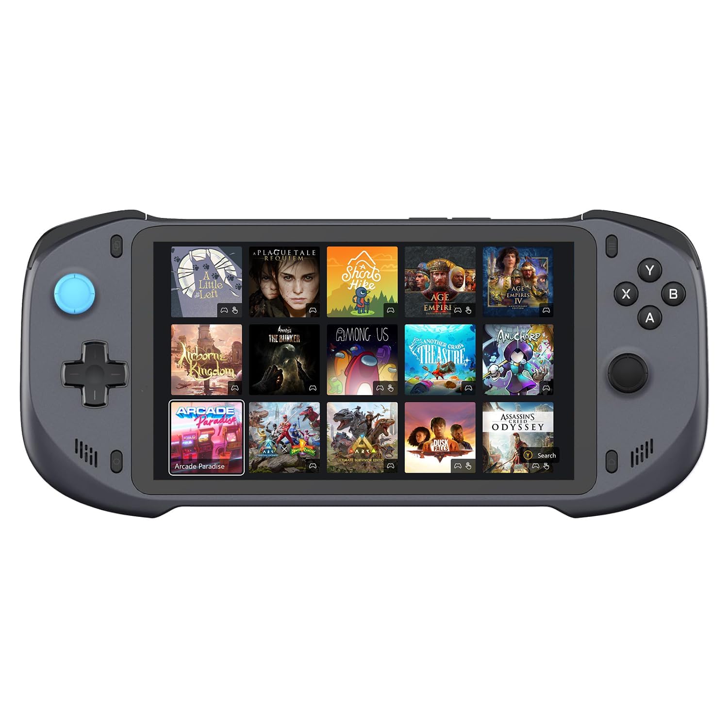 Abxylute Handheld Gaming Console Streaming 1080P 7-Inch Portable Console, Compatible with PC PlayStation Xbox Nintendo Remote Play and Long Battery Life, Cloud Gaming, Google Play (64G, Black)