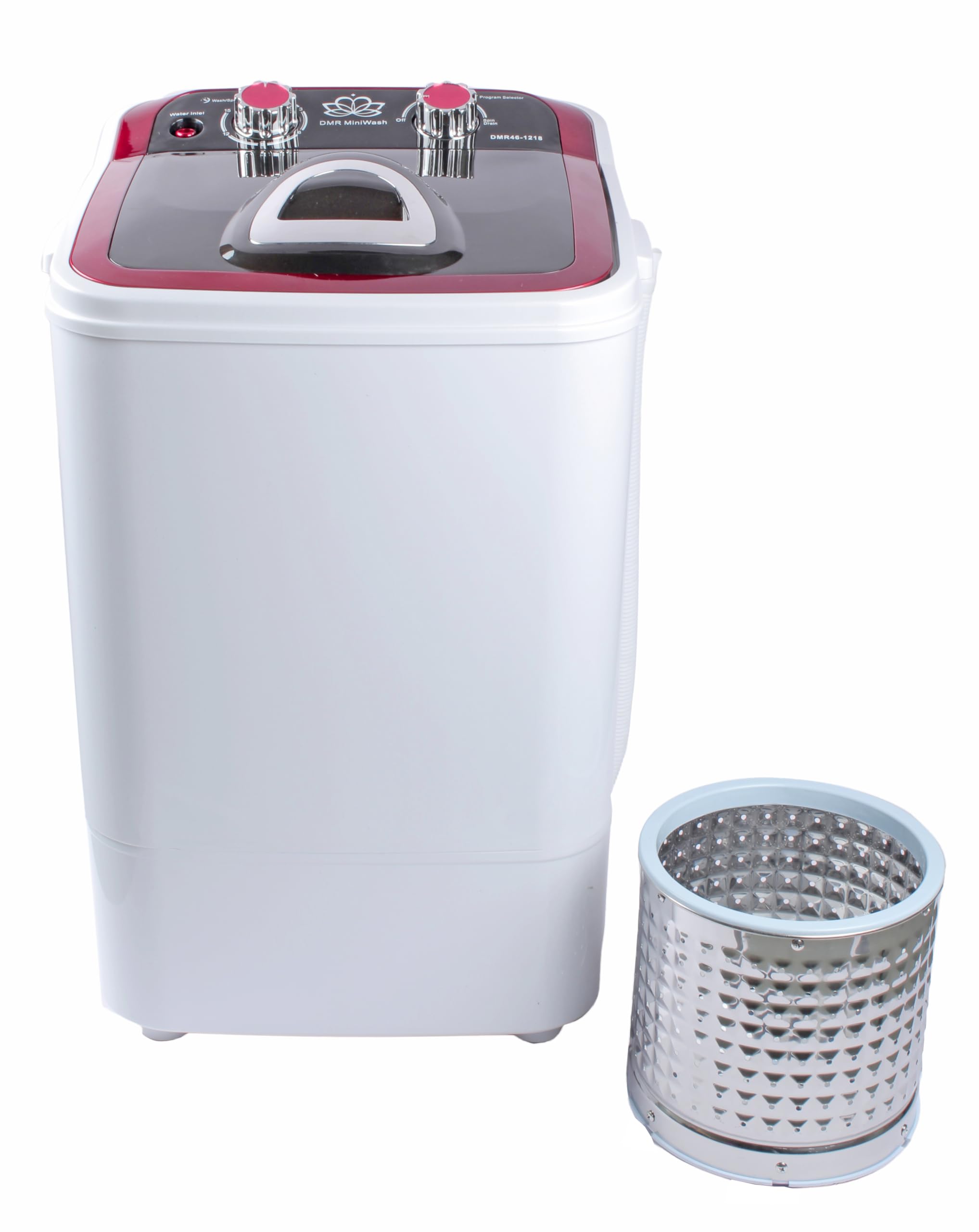 DMR 46-1218 (Red) Single Tub Top Load Portable Mini 4.6 Kgs Washing Machine with 2 kg Steel Dryer Basket