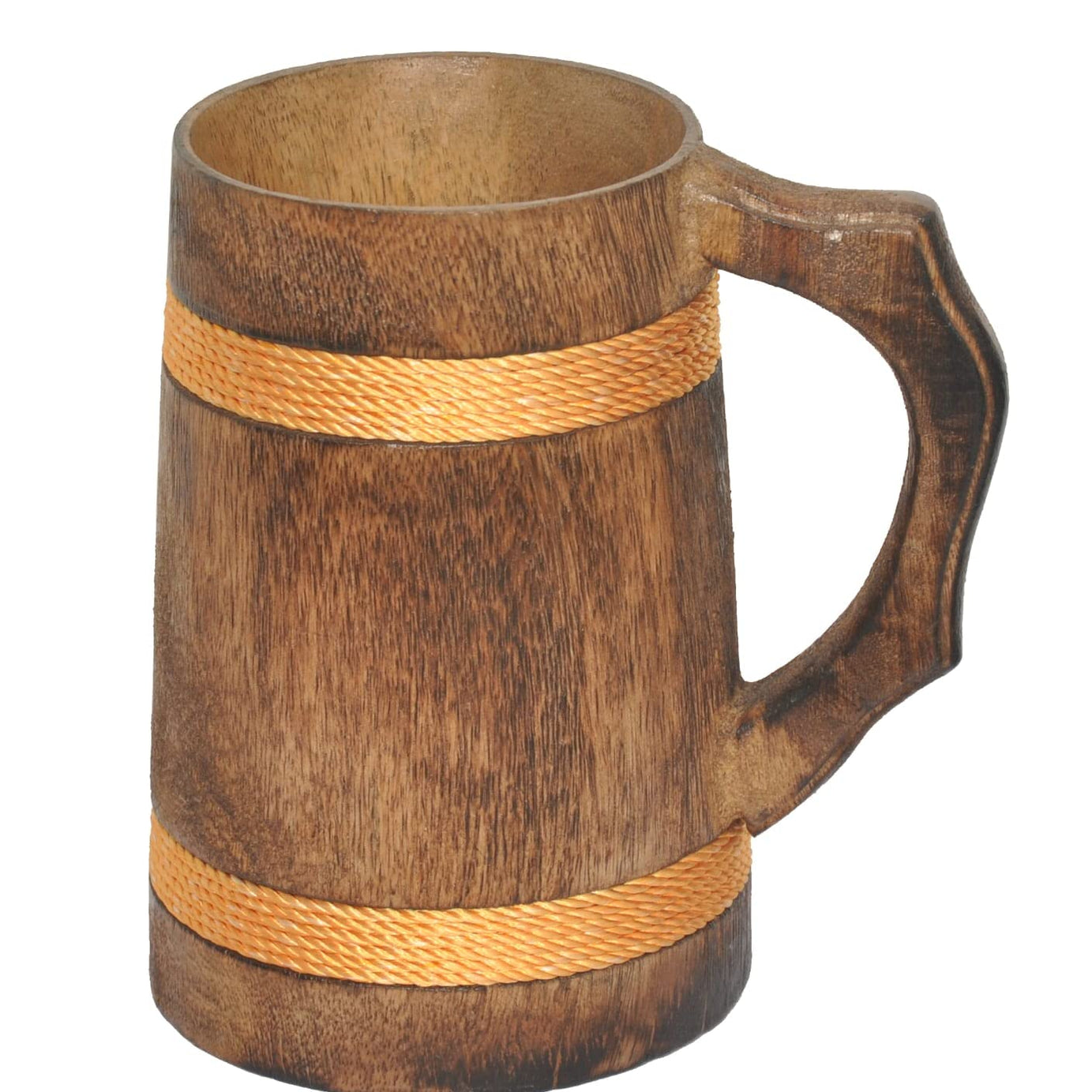 estival craft Wooden Beer Mug for Birthday | Home Decor Gift | Brown 1 Piece Antique Beer Mug