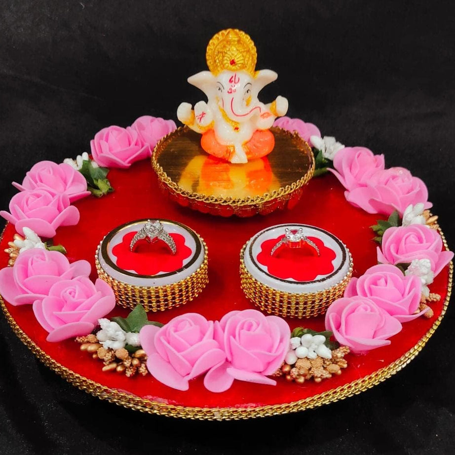 Unique Palette Ring Ceremony Ring Platter/Ring Ceremony Decorative Thali/Ring Ceremony Ring Plate