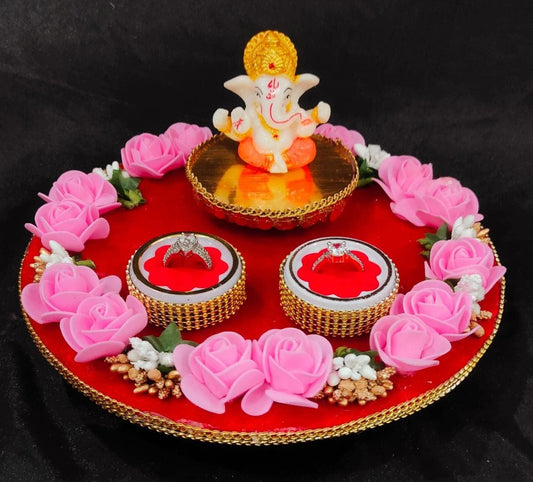 Unique Palette Ring Ceremony Ring Platter/Ring Ceremony Decorative Thali/Ring Ceremony Ring Plate