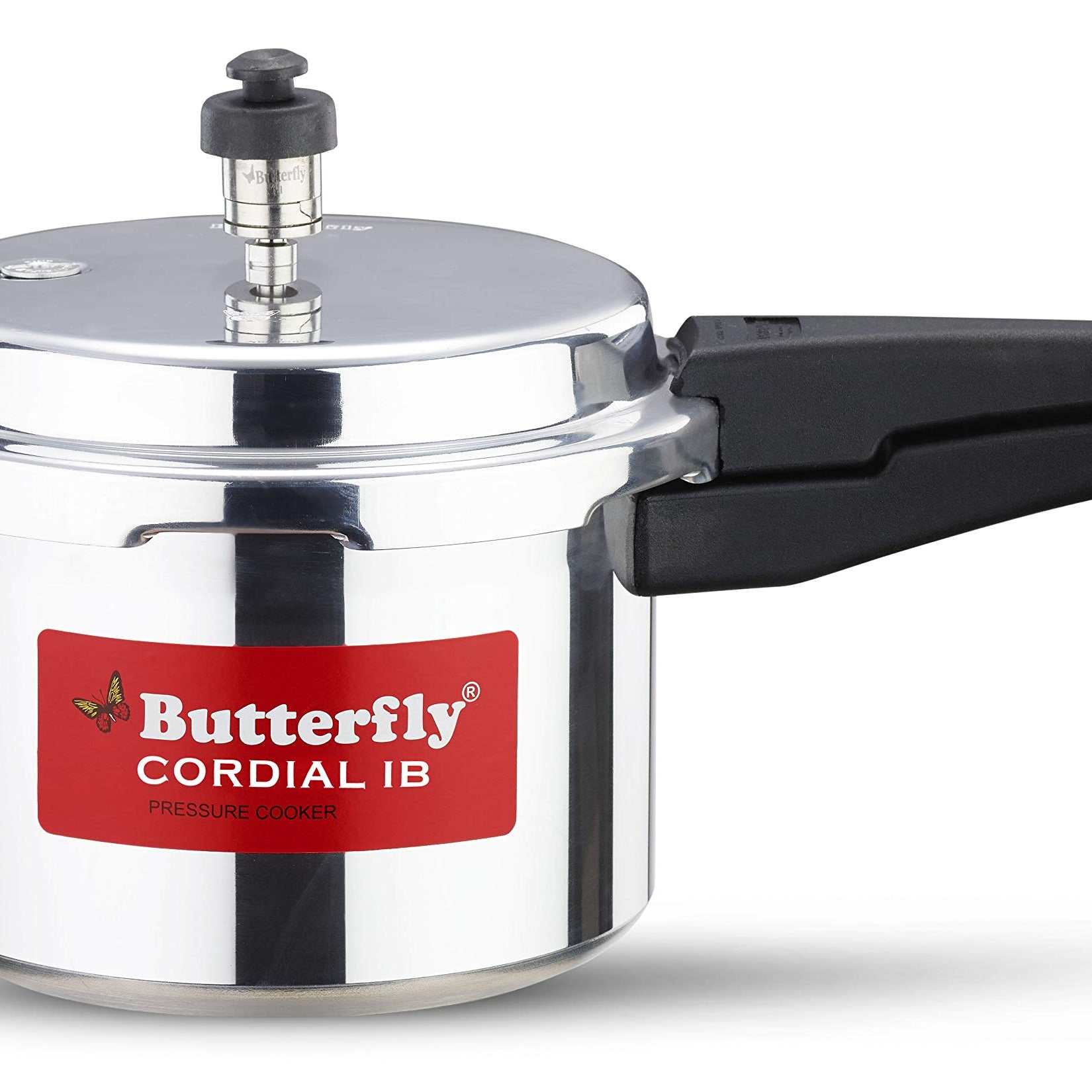 Butterfly Cordial Induction Base Aluminium Pressure Cooker with Outer Lid, 3 Litres, Silver