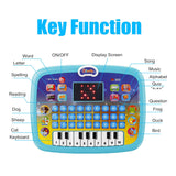 GRAPHENE® Educational Learning Kids Laptop Tablet Computer Plus Piano with led Screen Music Fun Toy Activities for Kids Toddlers 1 2 3 4 5 6 + Year Old albhabet Words Sound a b c 1 2 3