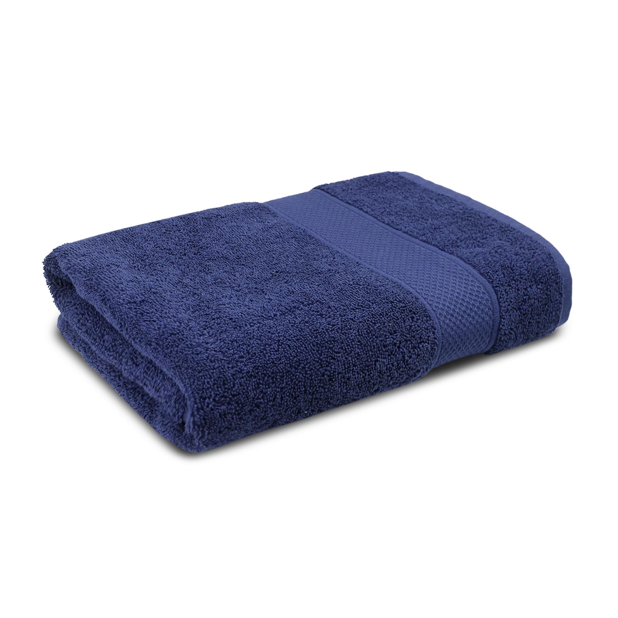 MYTRIDENT 100% Cotton Towels for Bath | Towels for Bath Large Size | Trident Bath Towel - Soft & Absorbent | 500 GSM | 1 Piece Bath Towel for Men/Women | Urban Comfort | 70 cms x 140 cms - Navy