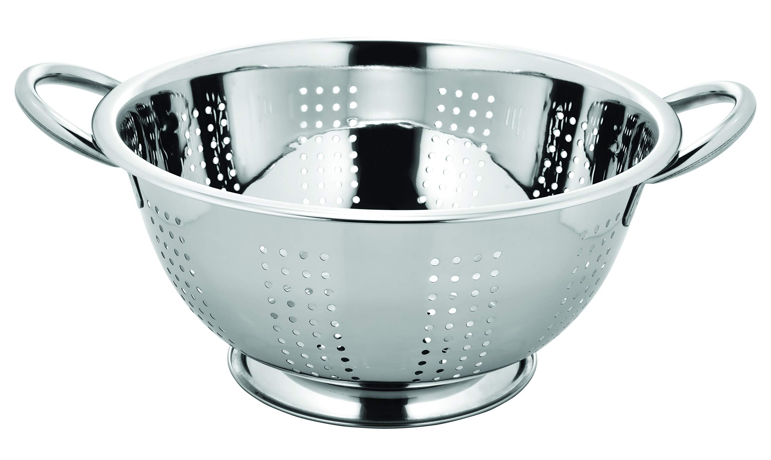 Vinayak Stainless Steel Colander, Strainer, Sieves 3000ml Dia- 24cm with Pudding and Handle