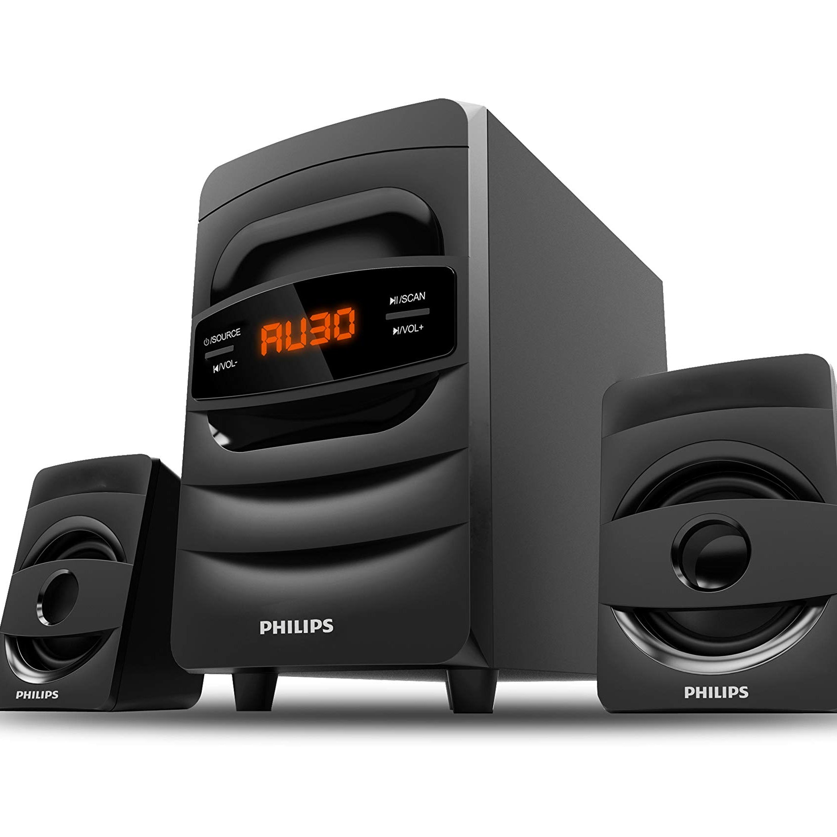 Philips Audio MMS2625B 2.1 Channel Wireless Bluetooth, Wired Multimedia Computer Speaker - Black