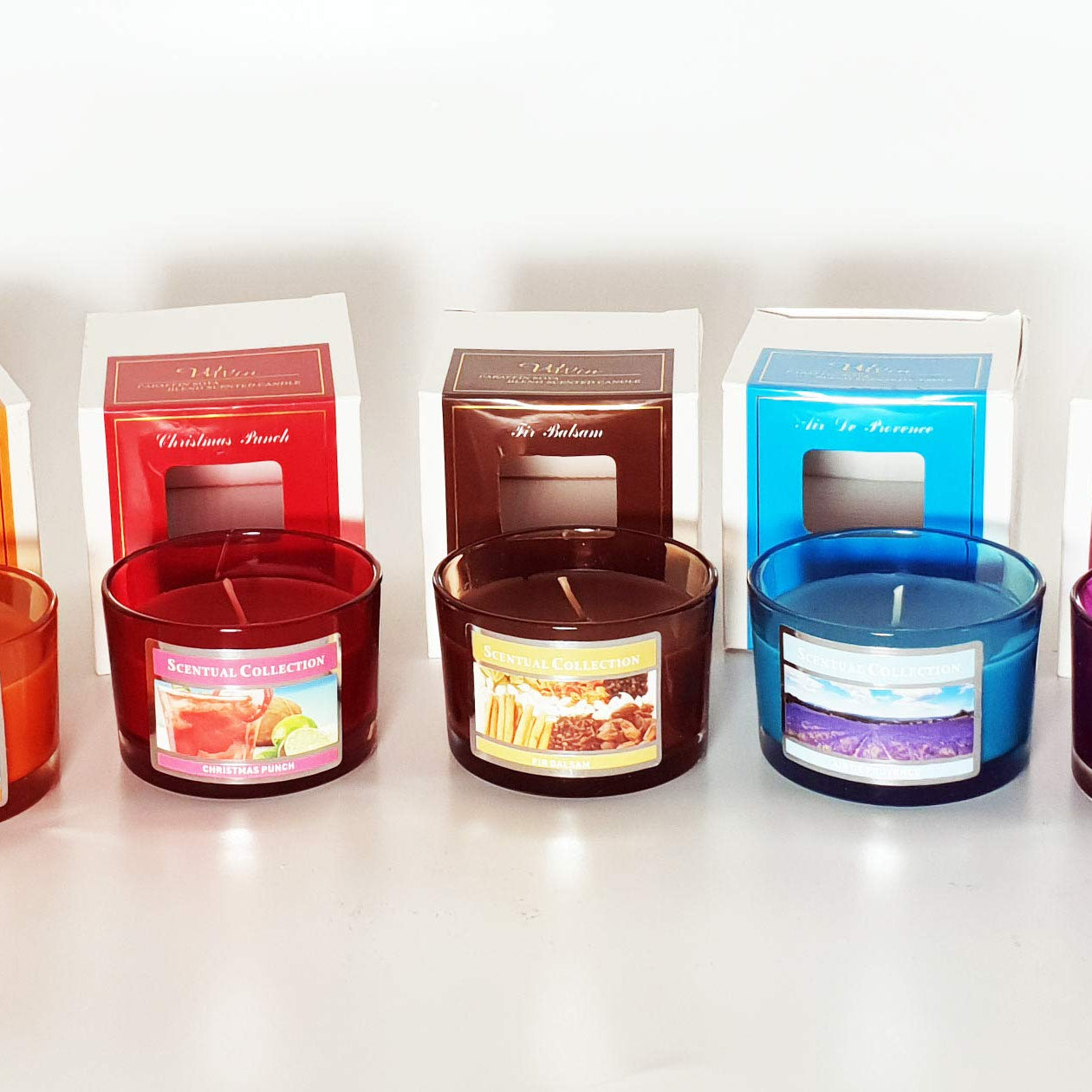 My Party Suppliers Polyester Blend Aroma Scented Candles in Glass Jars -Set of 2