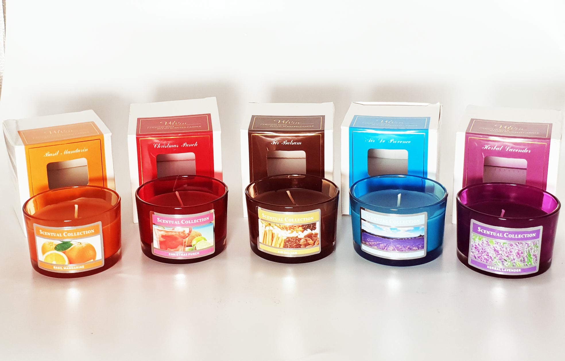 My Party Suppliers Polyester Blend Aroma Scented Candles in Glass Jars -Set of 2