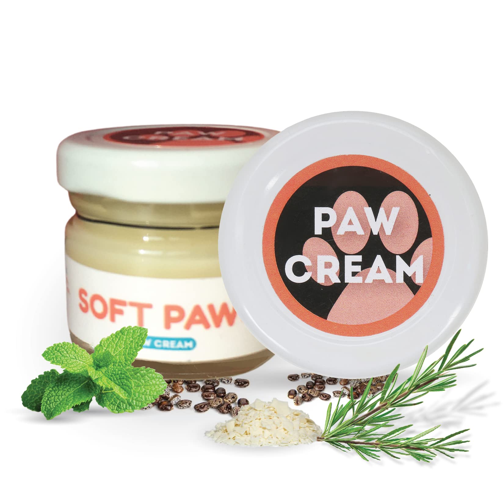 Papa Pawsome Soft Paws Cream for Dogs | Natural, Lick-Safe | Paw Butter | Heals, Moisturizes, Softens Dry Chapped Paws, Cracked Elbows, Nose | Castor Oil, Tea Tree Oil, Vitamin E |Safe for Puppies|25g