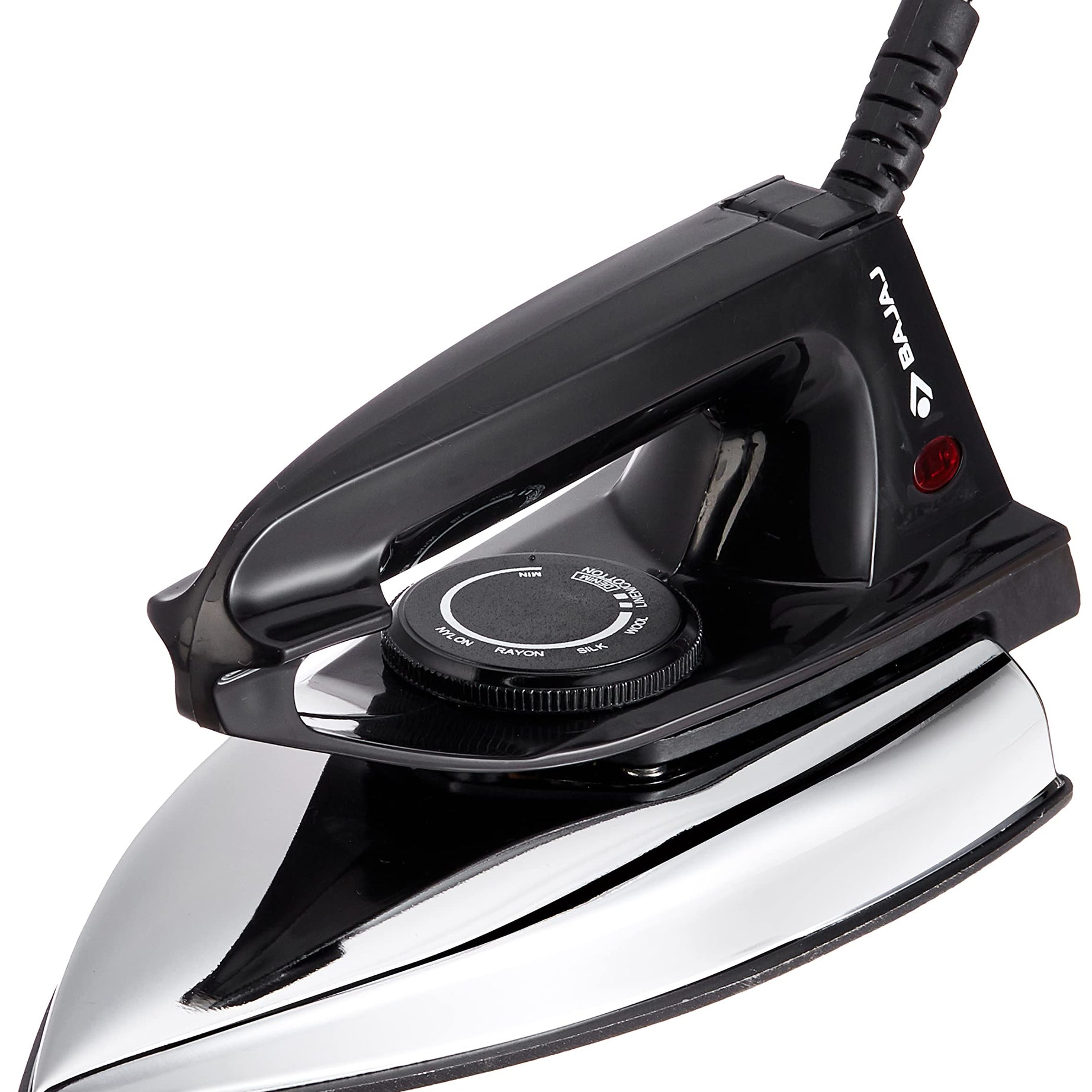 Bajaj DX-2 600W Dry Iron with Advance Soleplate and Anti-bacterial German Coating Technology, Black