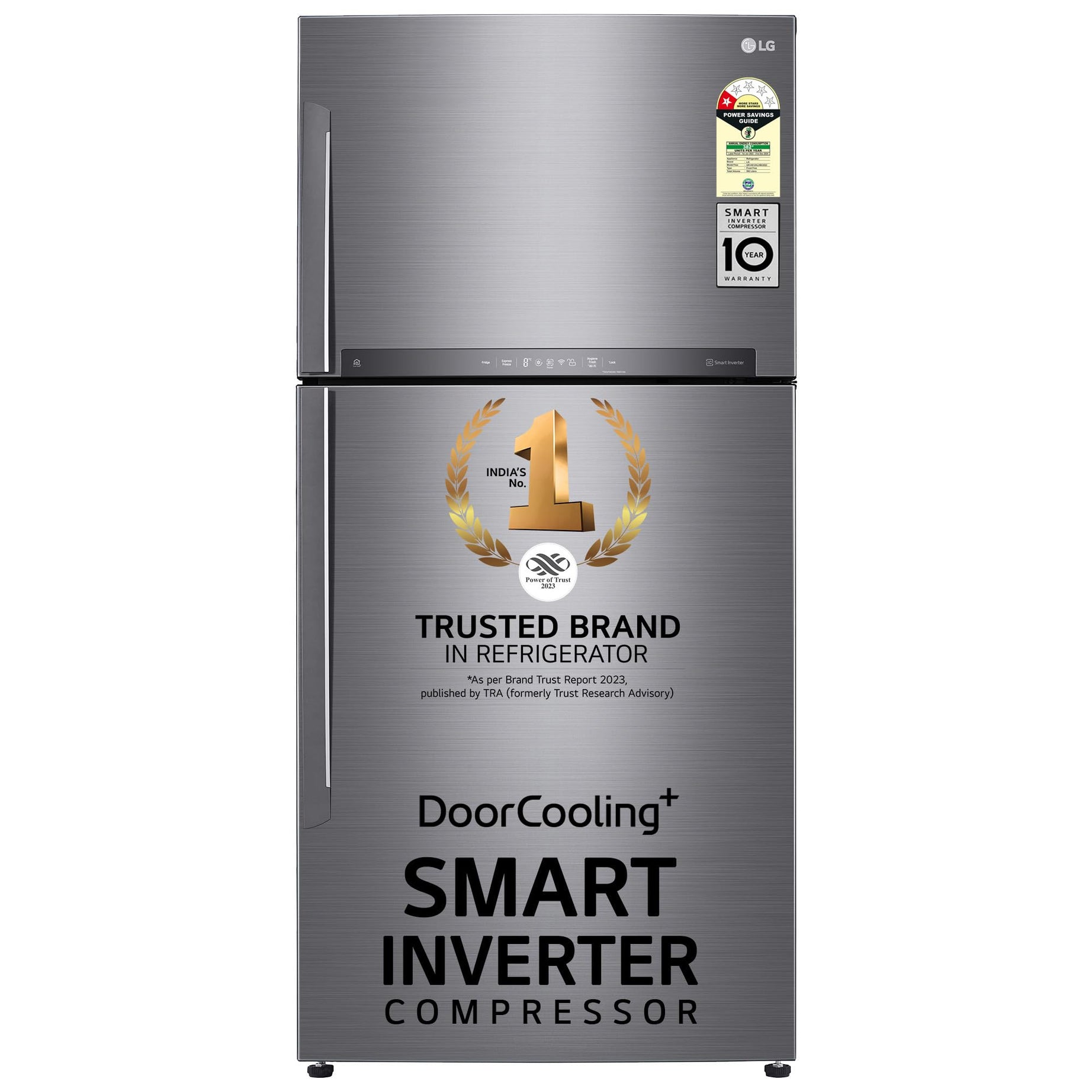 LG 592 L 1 Star Frost Free Inverter Wi-Fi Double Door Refrigerator (2023 Model, GR-H812HLHM, Platinum Silver3, With Hygiene Fresh+ & Door Cooling+)