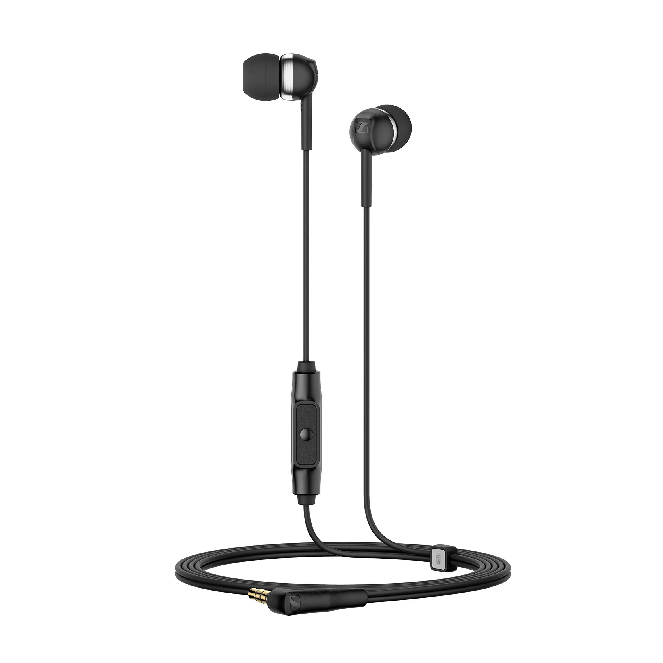 Sennheiser CX 80S in-Ear Wired Headphones with in-line One-Button Smart Remote with Microphone Black