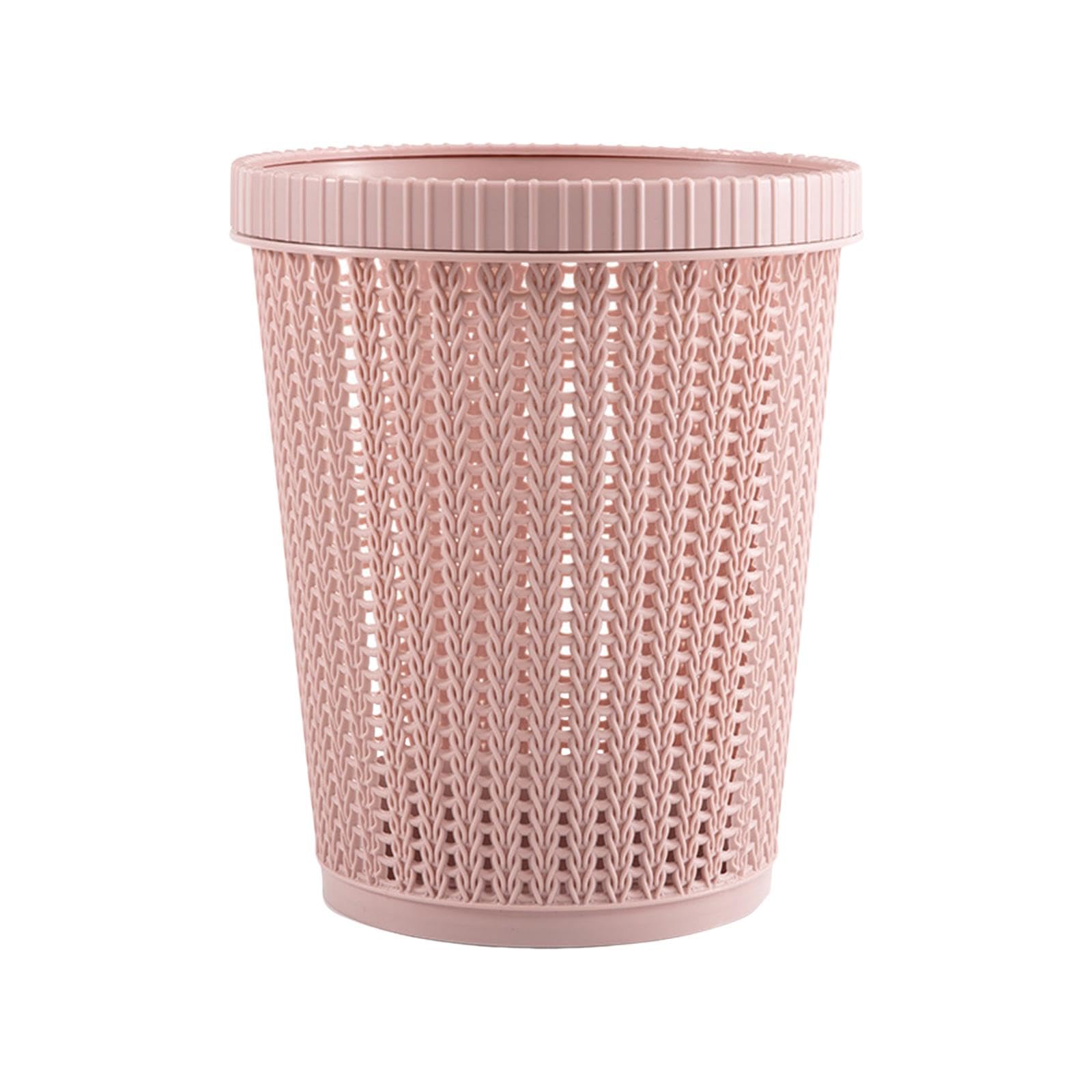 CALANDIS® Lightweight Waste Basket Dustbin Bucket For Living Room Toilet Dormitory Pink L | 1 Waste Paper Bin Basket