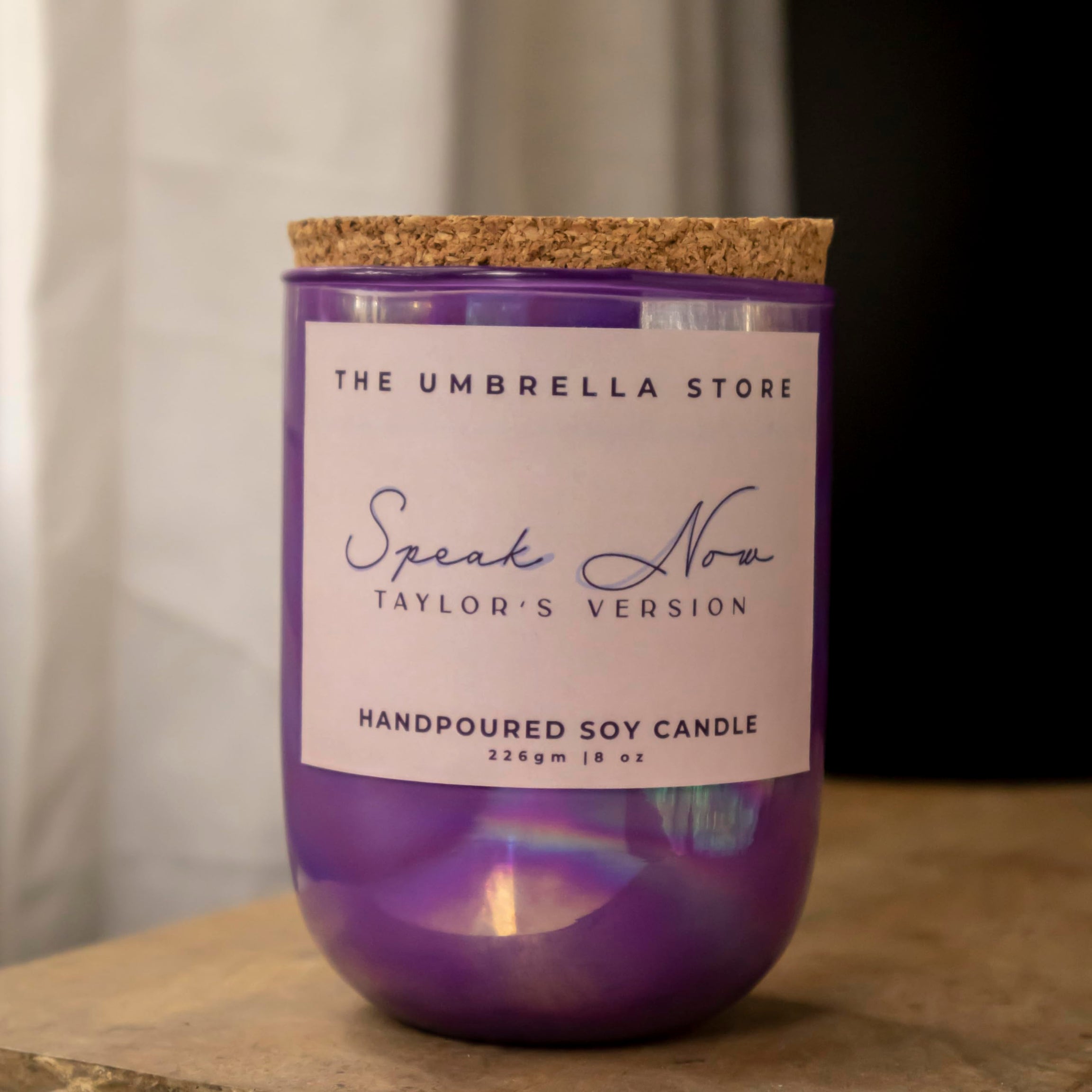 THE UMBRELLA STORE Scented Candle, Speak Now Inspired Candle, Candle for Aromatherapy, Soy Wax Candle with Wooden Wick (Speak Now)