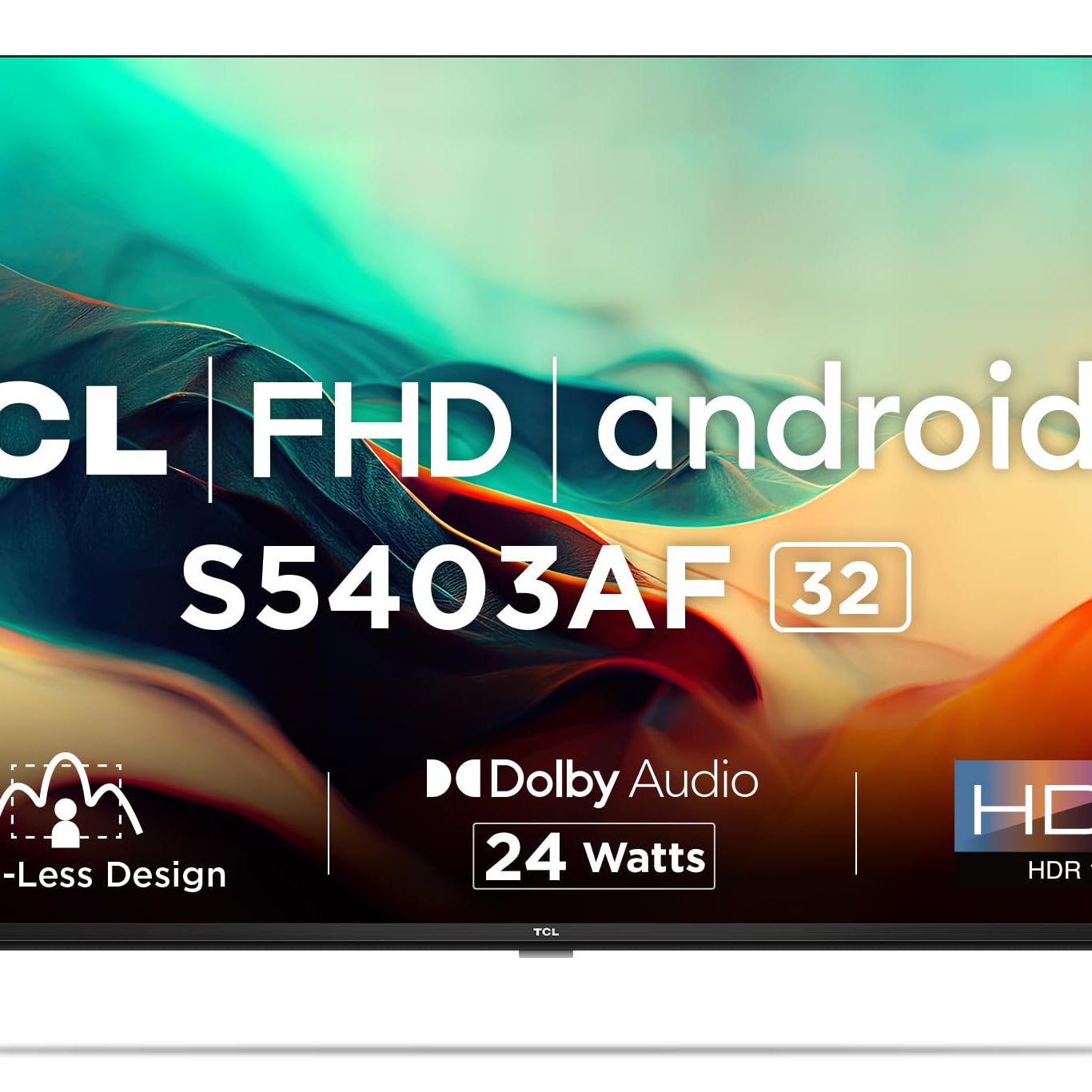 TCL 80.04 cm (32 inches) Bezel-Less S Series FHD Smart Android LED TV 32S5403AF (Black)