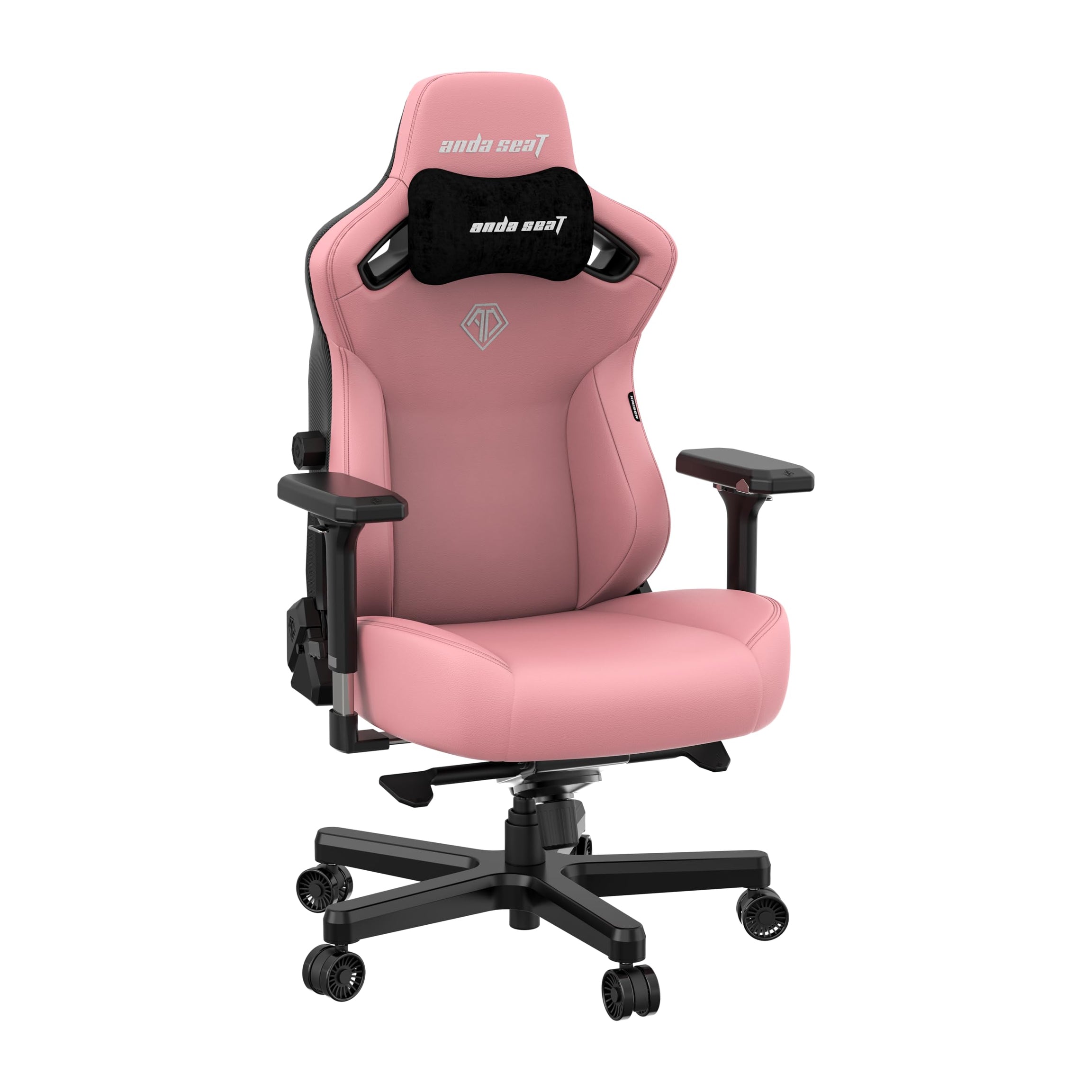 Anda Seat Kaiser 3 XL Gaming Chair for Adults - Ergonomic Pink Leather Gaming Chairs with Lumbar Support, Comfortable Office Chair with Neck Support - Heavy Duty Computer Chair Wide Seat Capacity