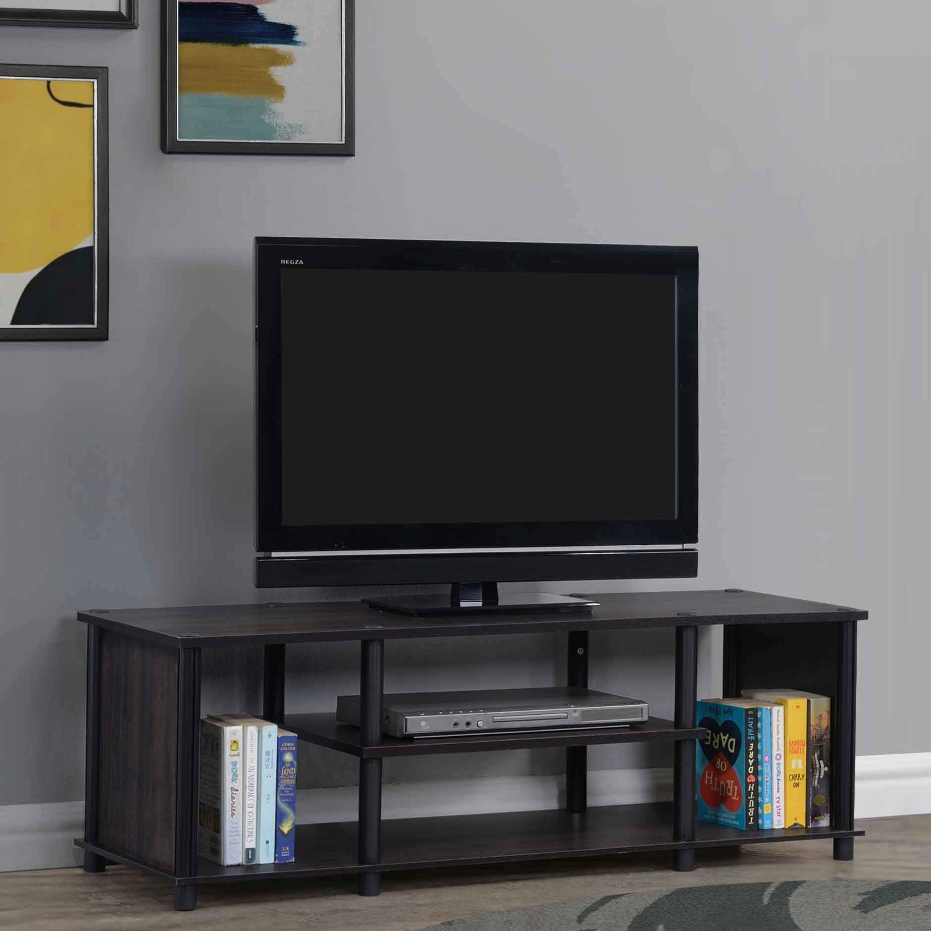 DeckUp TV1240B Tube-N-Turn Engineered Wood TV Unit (Dark Wenge, Engineered Wood)