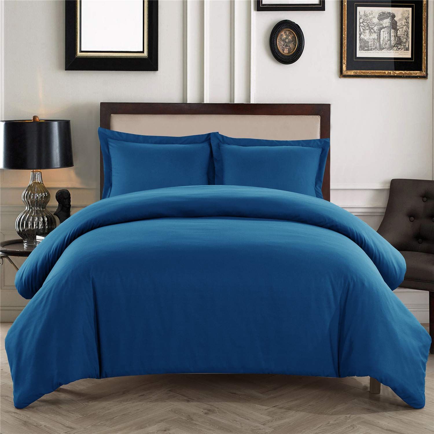 AMAB Microfiber 200 Gsm Reversible Soft Comforter for Double Bed King Size Comforter for Winter | King Size | 4x7 Ft | Color (Blue, 4x7 FT