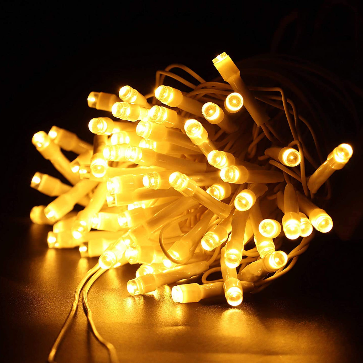 tu casa - 11 Meter Still Led Ladi Christmas String Light for Festive Decorations, Diwali and Christmas Lighting (Warm White)-Plug in Plastic;Polyvinyl Chloride