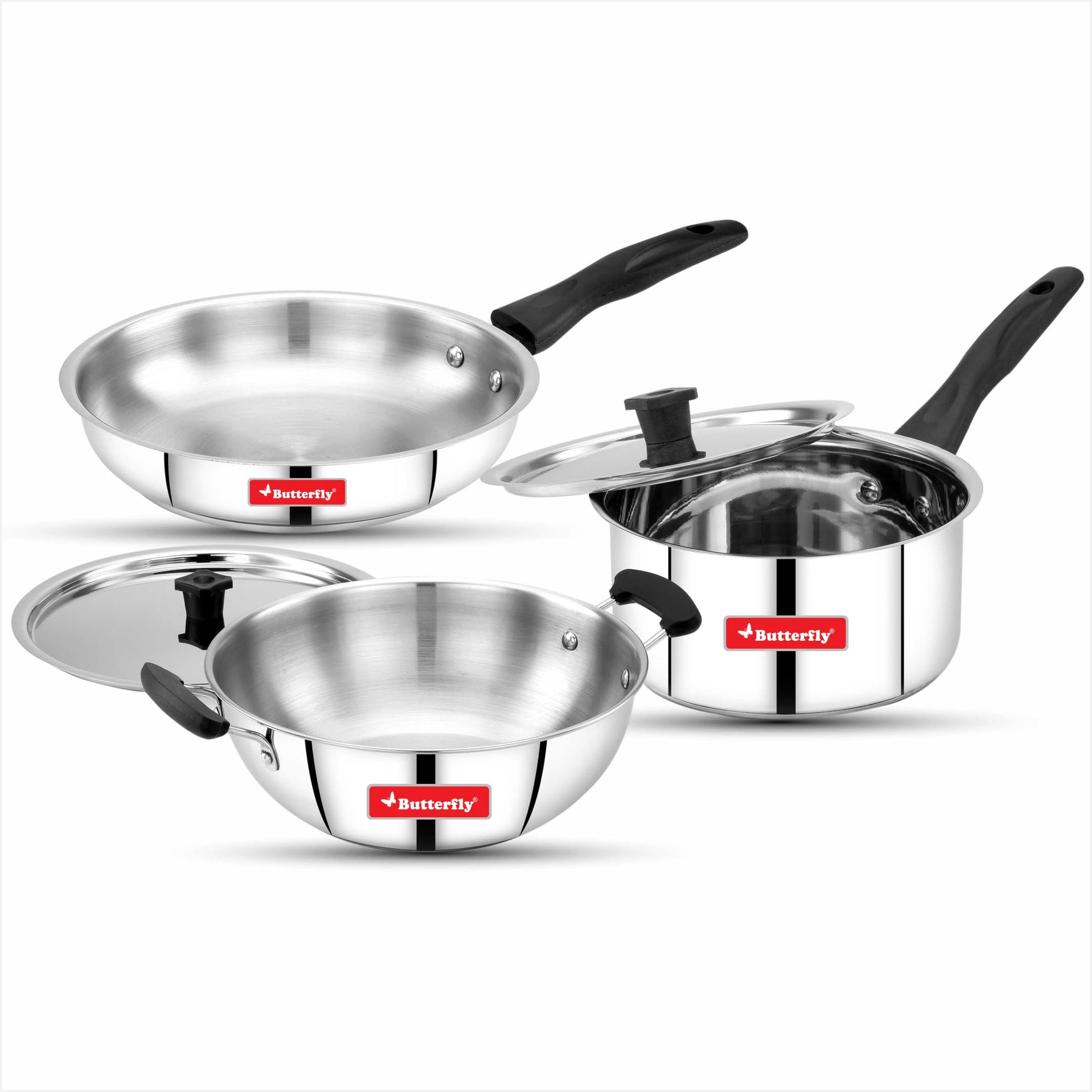 Butterfly Classic Ss Cookware Set-5 Pcs,Stainless Steel,Silver,1 litres