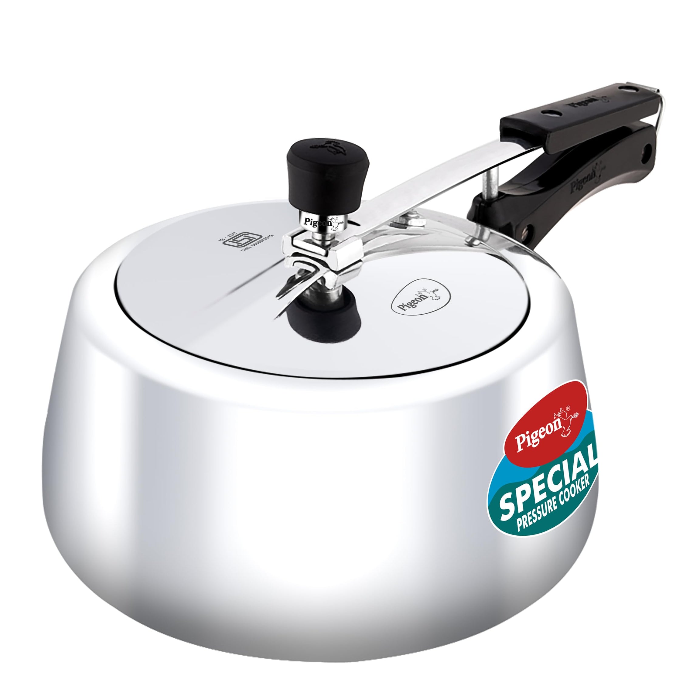 Pigeon by Stovekraft 2 Litre Special Plus Aluminium Inner Lid Induction Base Pressure Cooker (Silver) BIS Certified