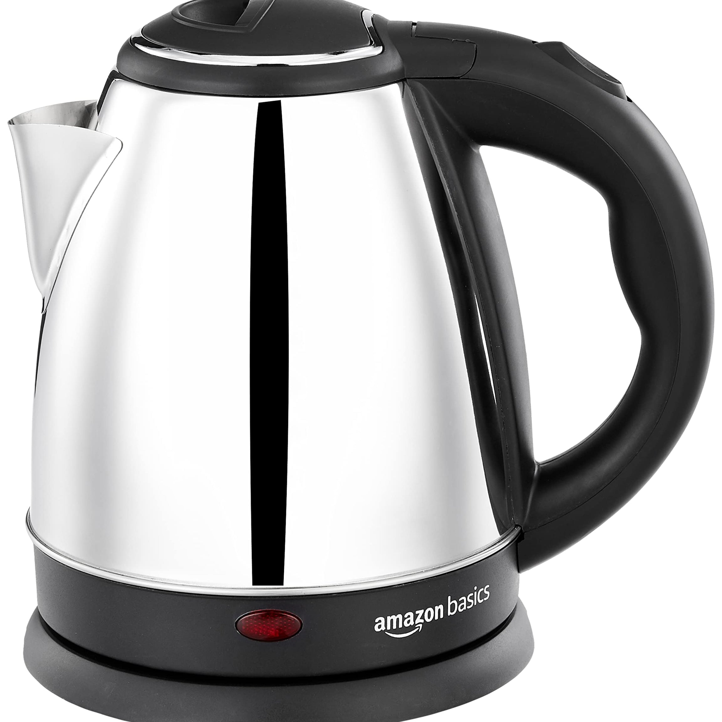 Amazon Basics Electric Kettle | 1500W, 1.5Litres | 360 degree swivel base, Auto Cut-Off, Stainless Steel Body