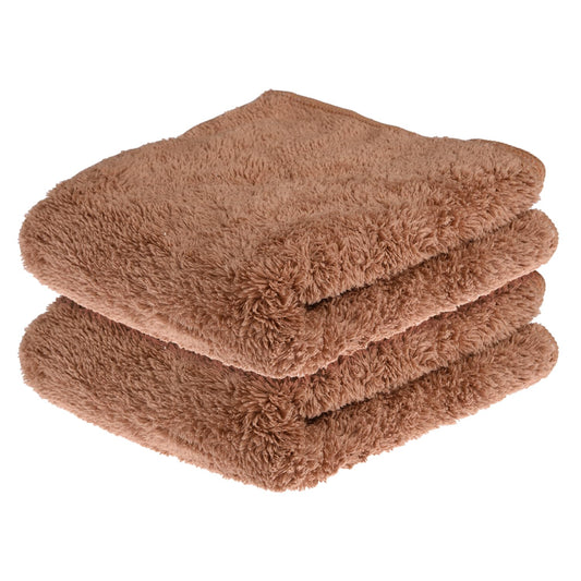 Kuber Industries Cleaning Towel | Reusable Cleaning Cloths for Kitchen | Duster Towel for Home Cleaning | 350 GSM Cleaning Cloth Towel for Car | Bike | 30x60 | Pack of 2 | Brown