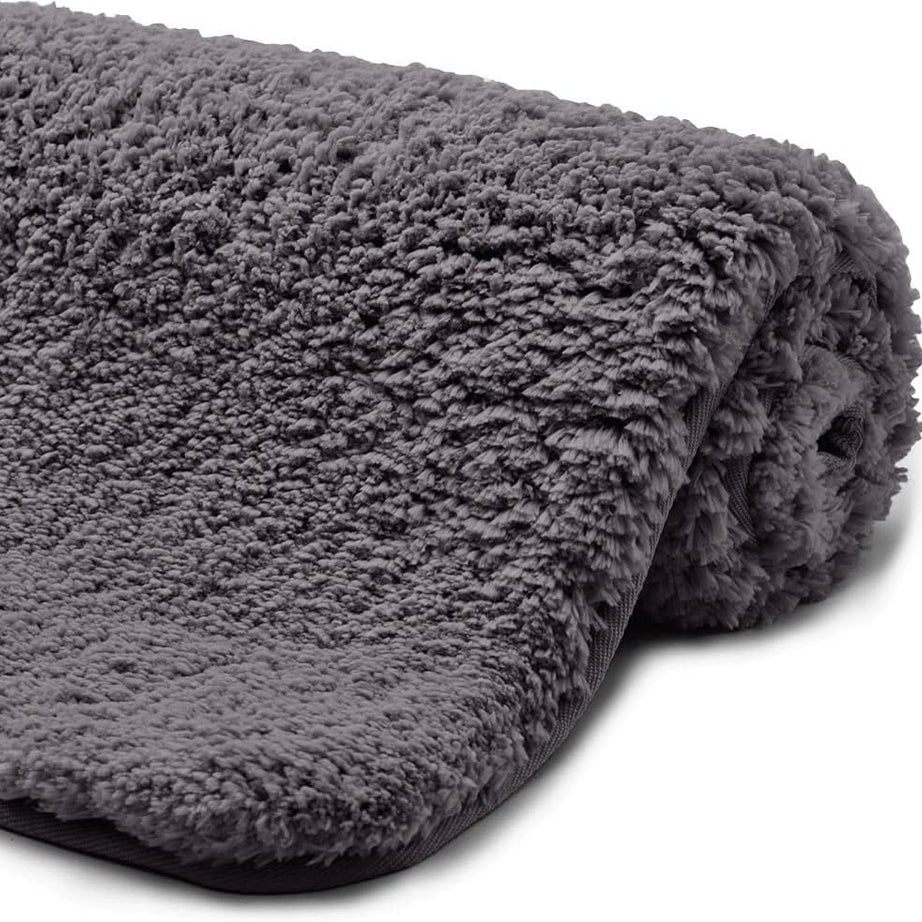 VMPS Luxury Indoor Water Absorption Doormat for Bathroom 40x60 cm Rug Non-Slip Carpet TPR Rubber Back 40x60 cm Pack of 1 Grey