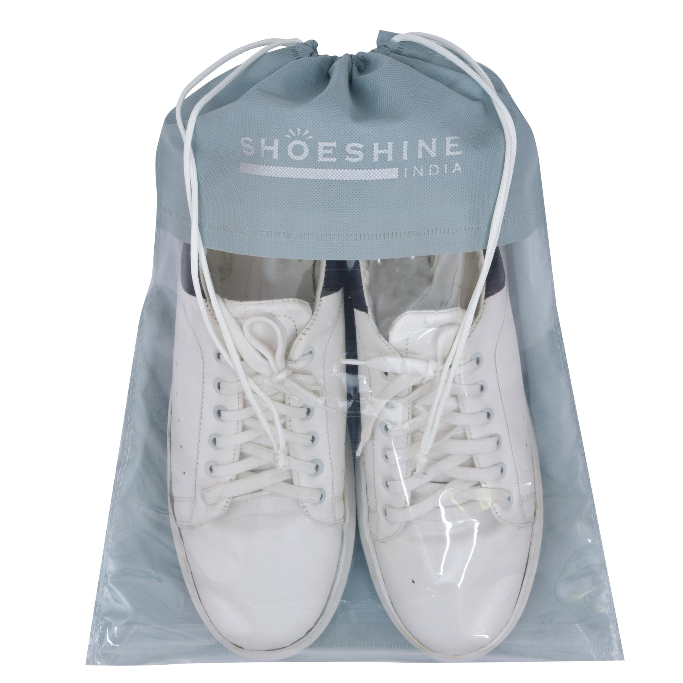 SHOESHINE Shoe Bag (Pack of 10 Shoe Bags) Travel Shoe Pouch with Big Window - Unisex Shoe Covers Shoe Shoe Organizer and Storage